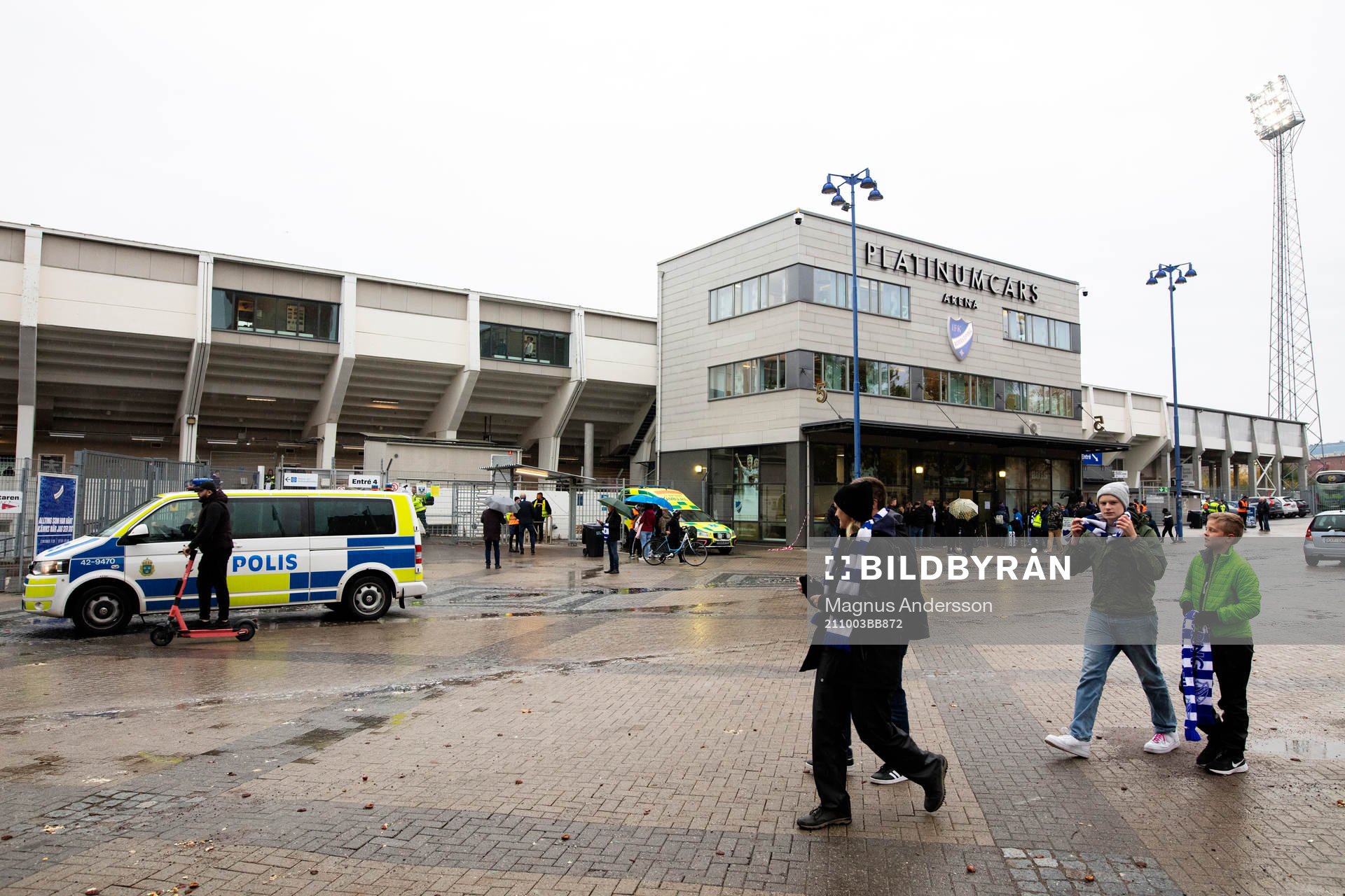 Platinumcars Arena före fotbollsmatchen i Allsvenskan