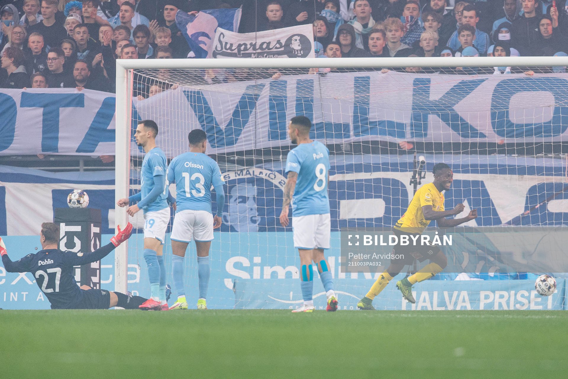 Malmö FFs målvakt Johan Dahlin, Veljko Birmancevic,