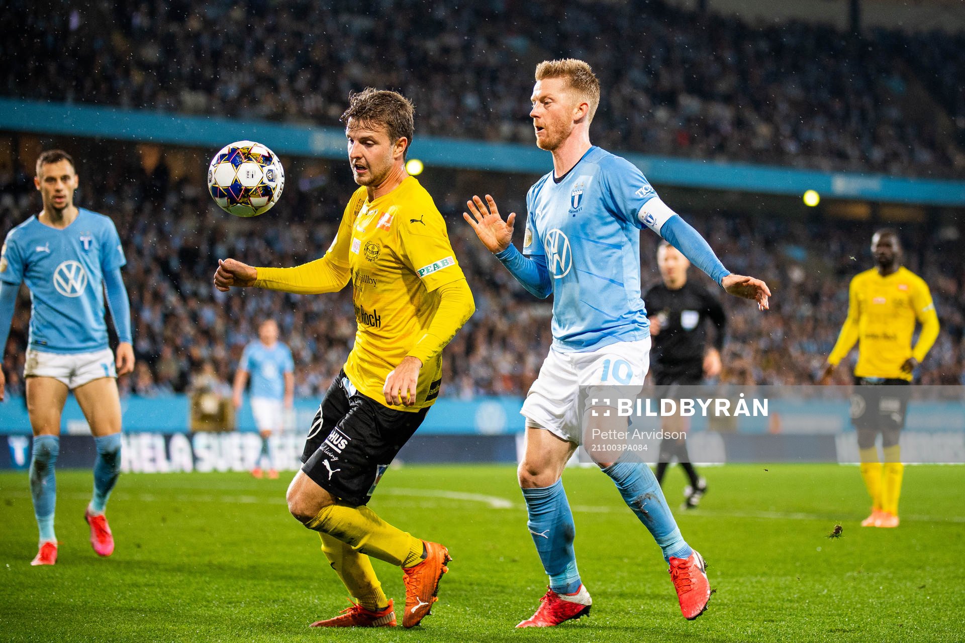Mjällbys Joel Nilsson och Malmö FFs Anders Christiansen