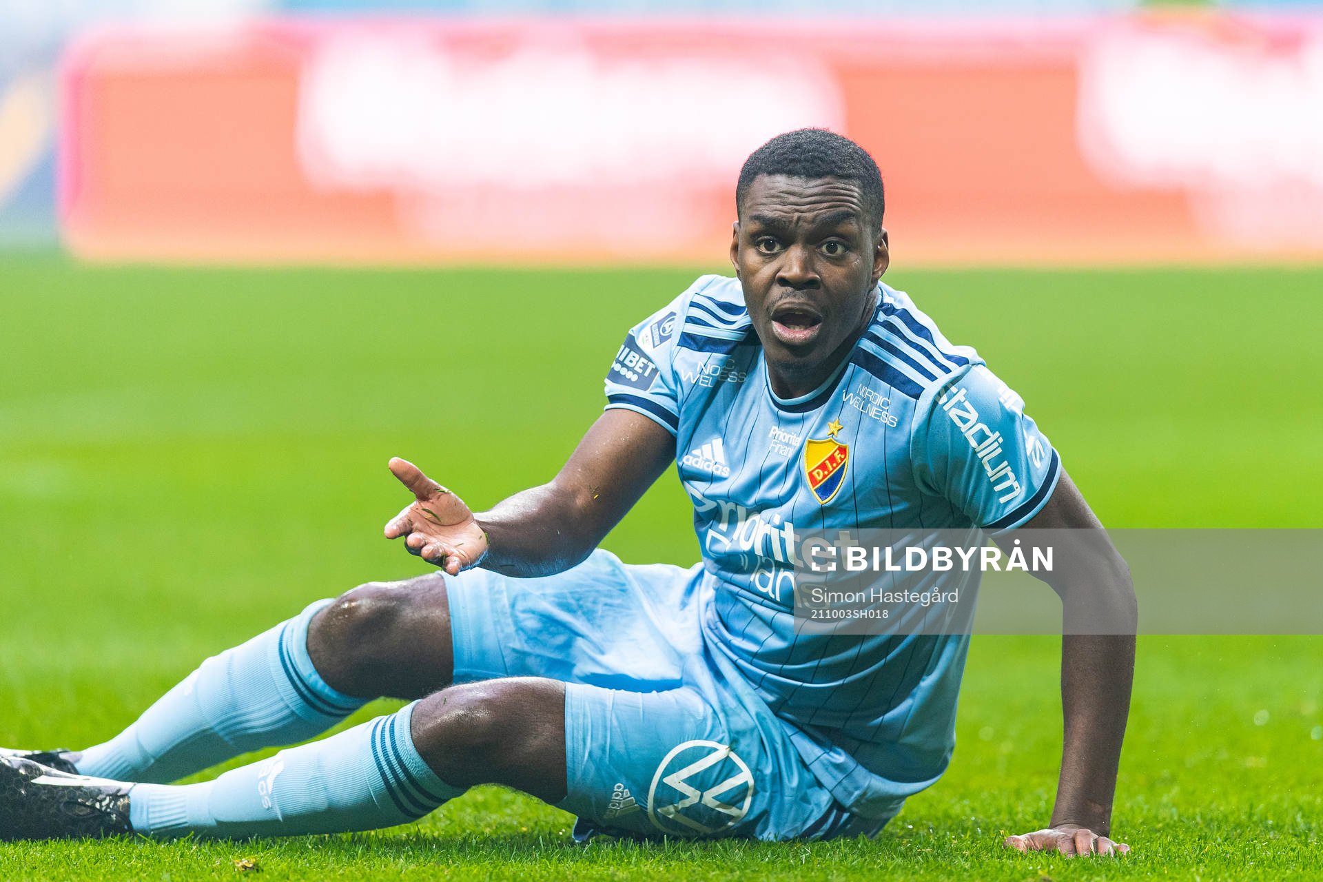 Djurgårdens Joel Asoro reagerar