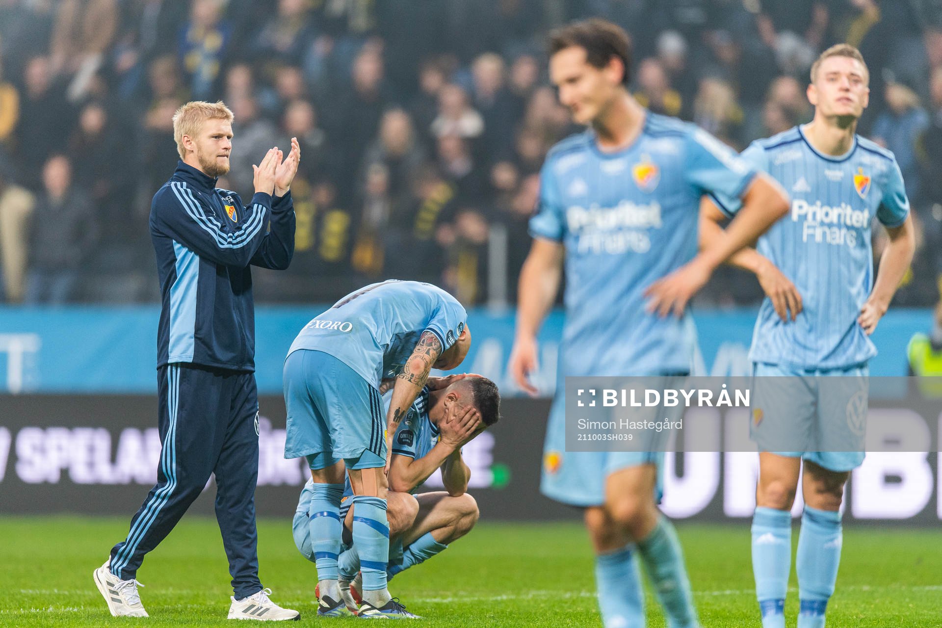 Djurgårdens Kalle Holmberg, Magnus Eriksson och Haris