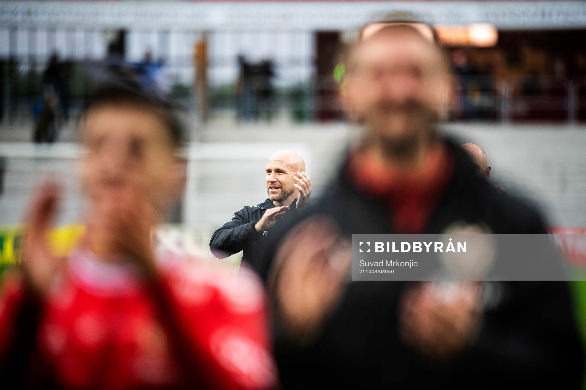 Kalmars tränare Henrik Rydström jublar
