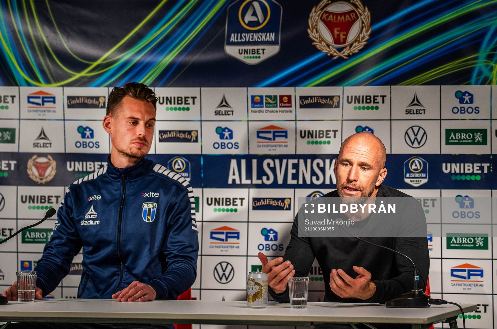 Sirius tränare Daniel Bäckström och Kalmars tränare