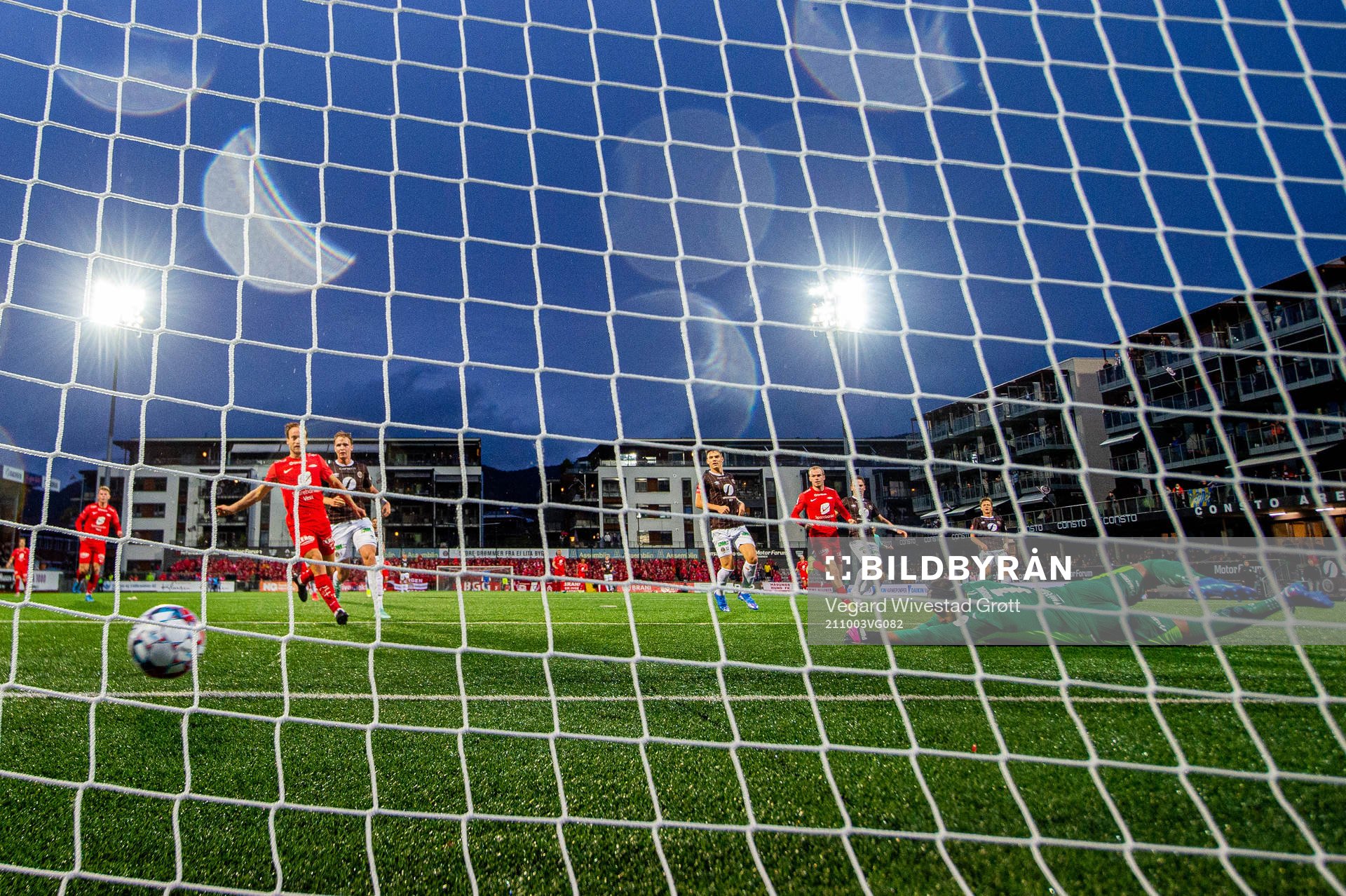 Goalkeeper Sousha Makani of Mjøndalen lets in the 0-1 goal
