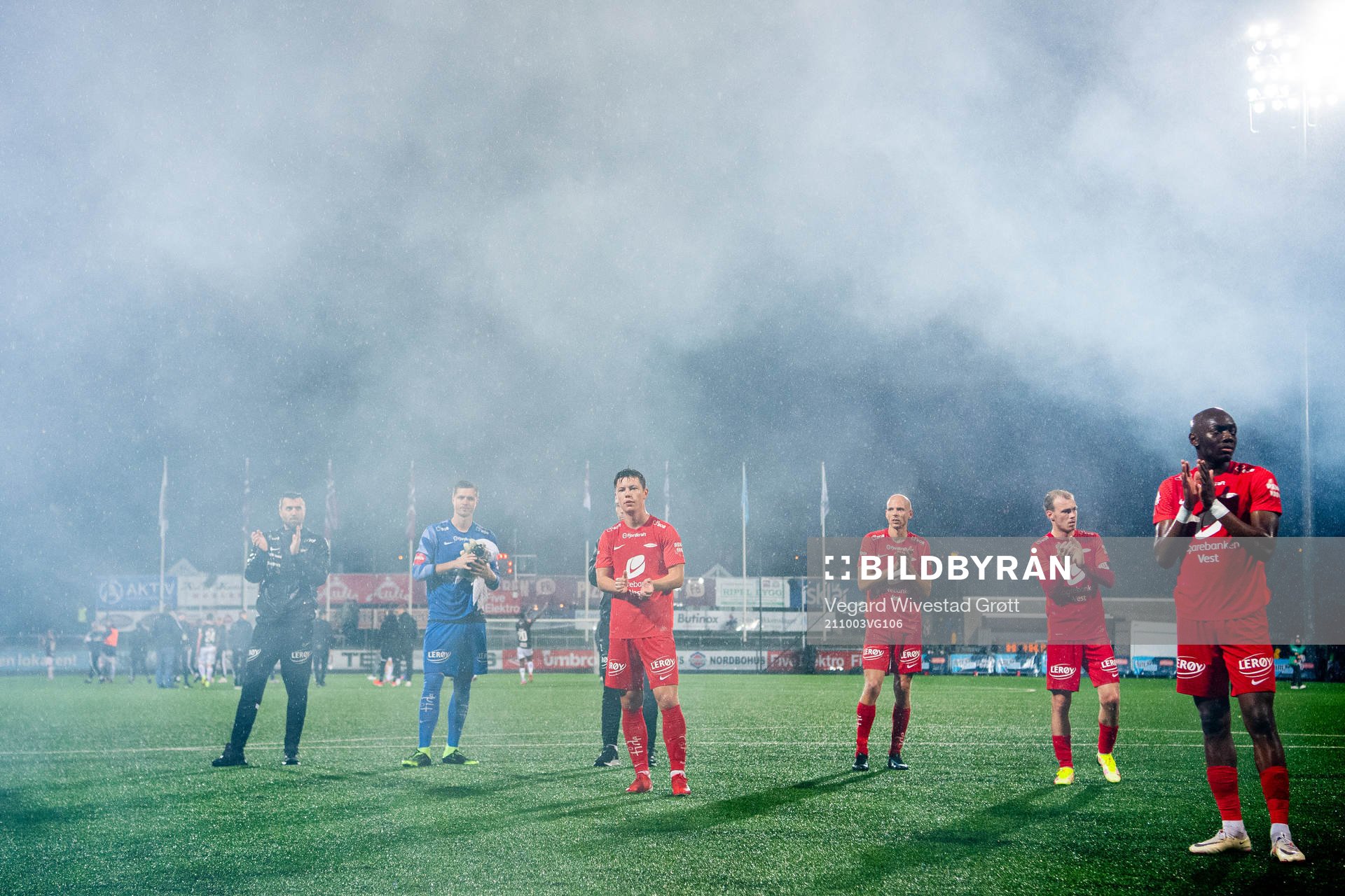 Head coach Eirik Horneland, goalkeeper Hannes Lennart