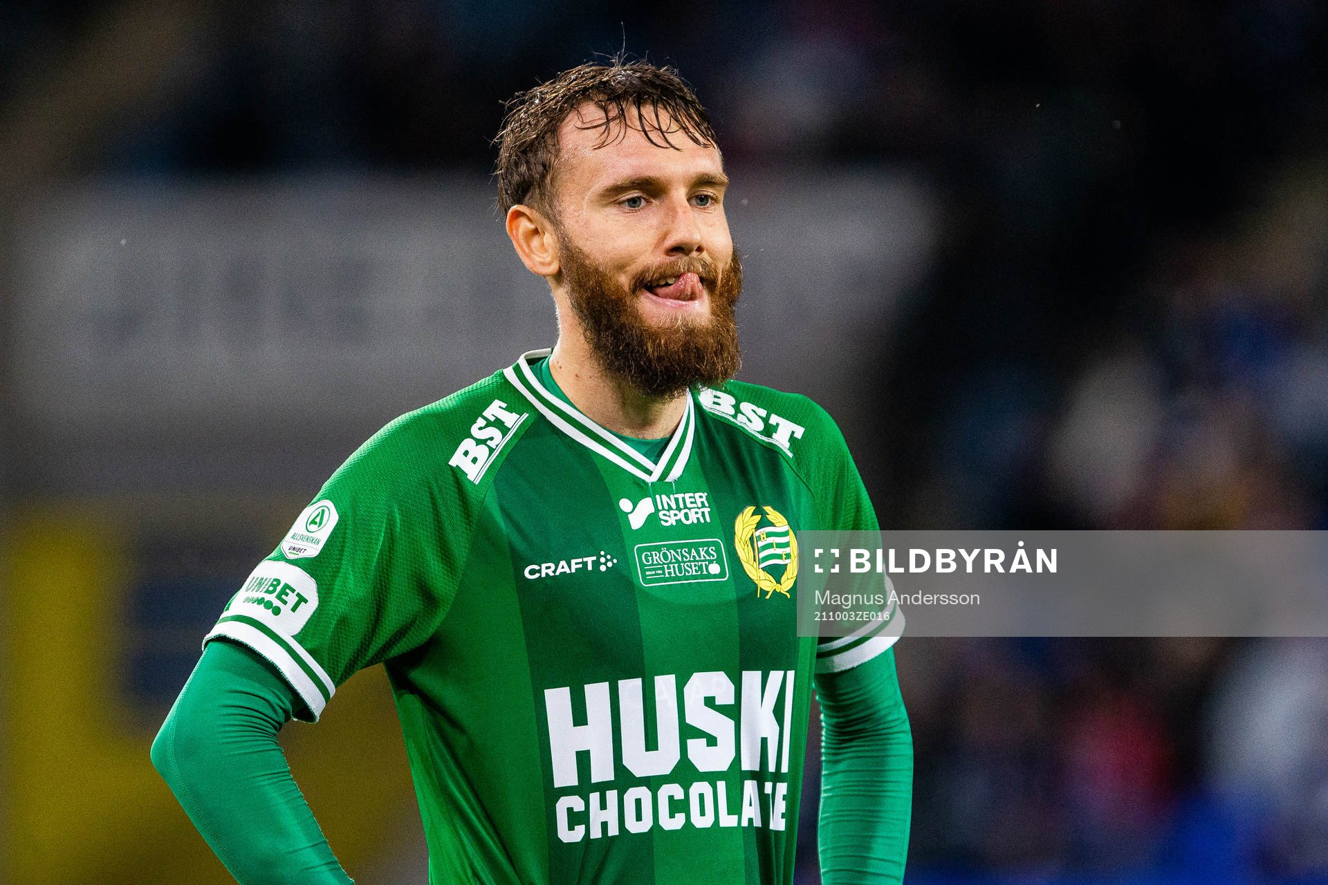 Hammarbys Simon Sandberg deppar
