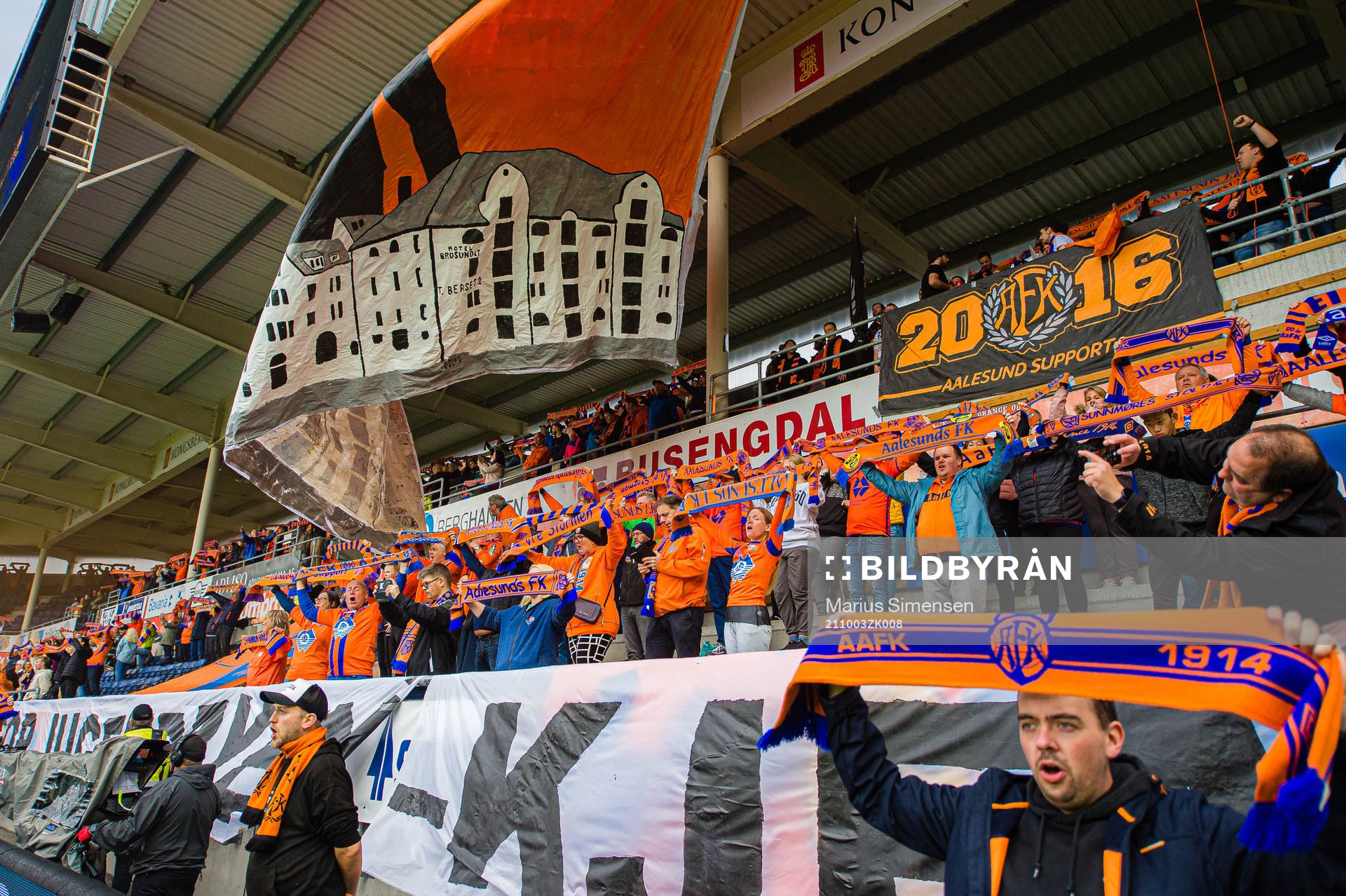 Spectators in the stands
