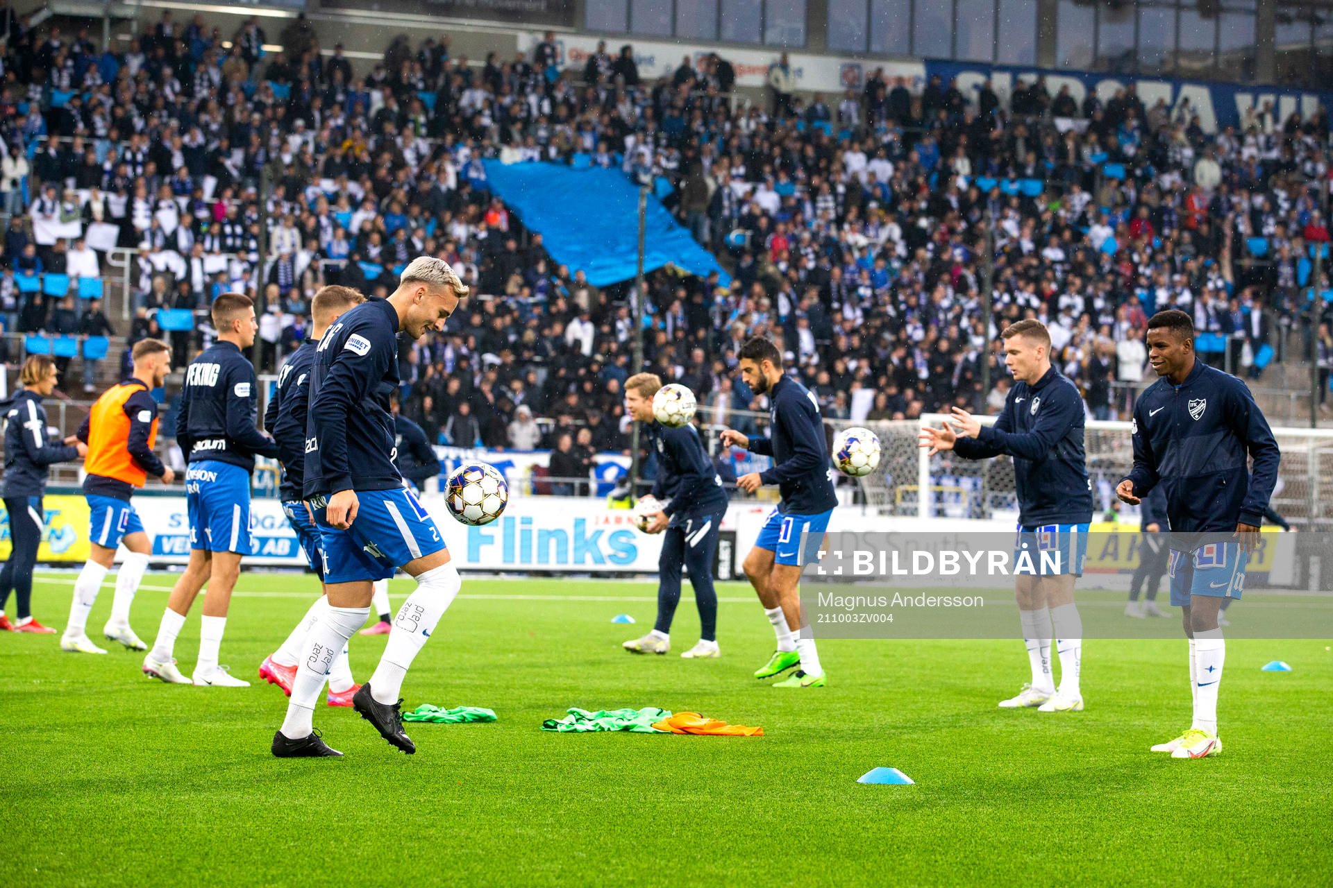 IFK Norrköping vid uppvärmningen