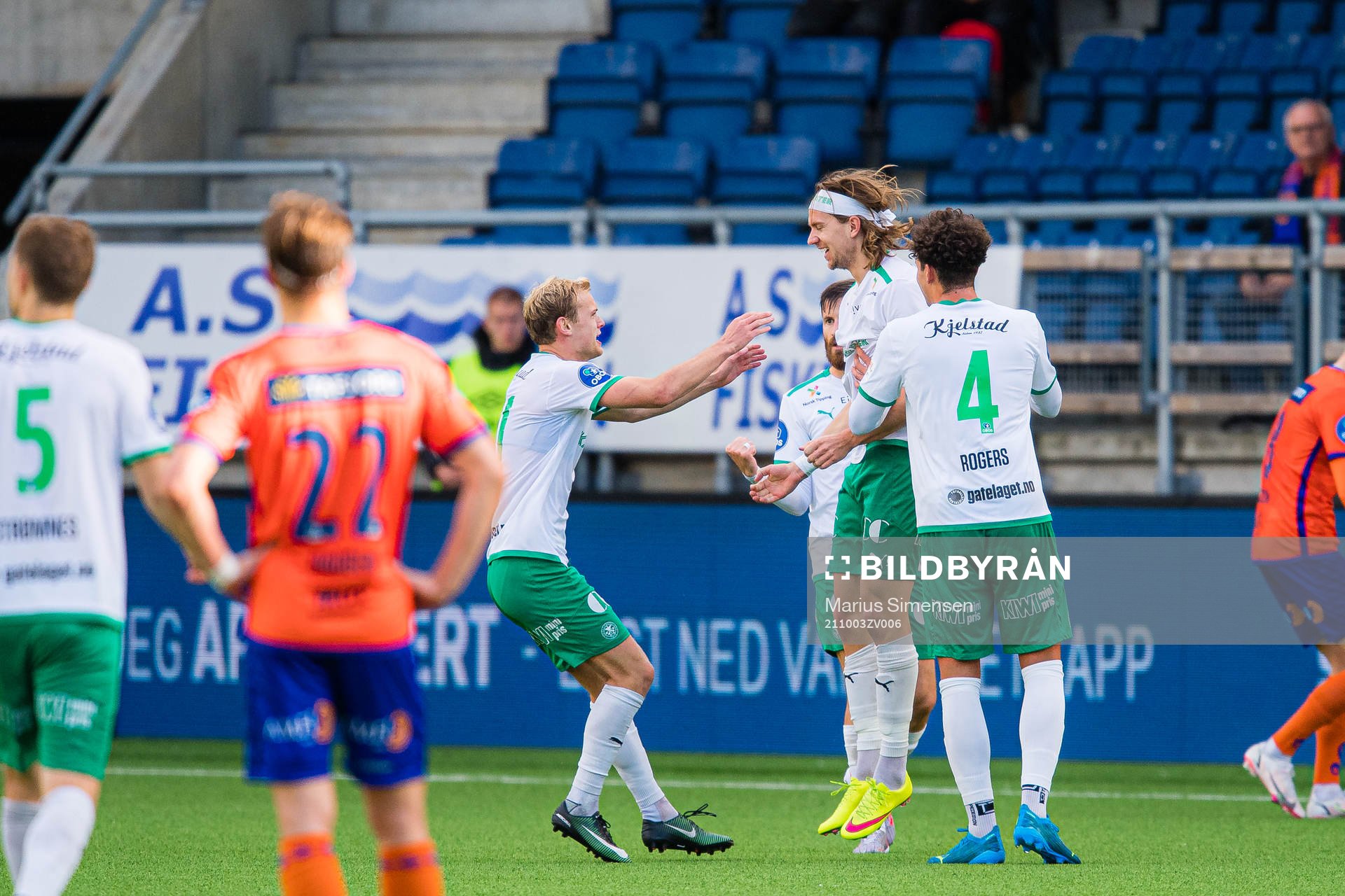 Jonas Enkerud of HamKam celebrates
