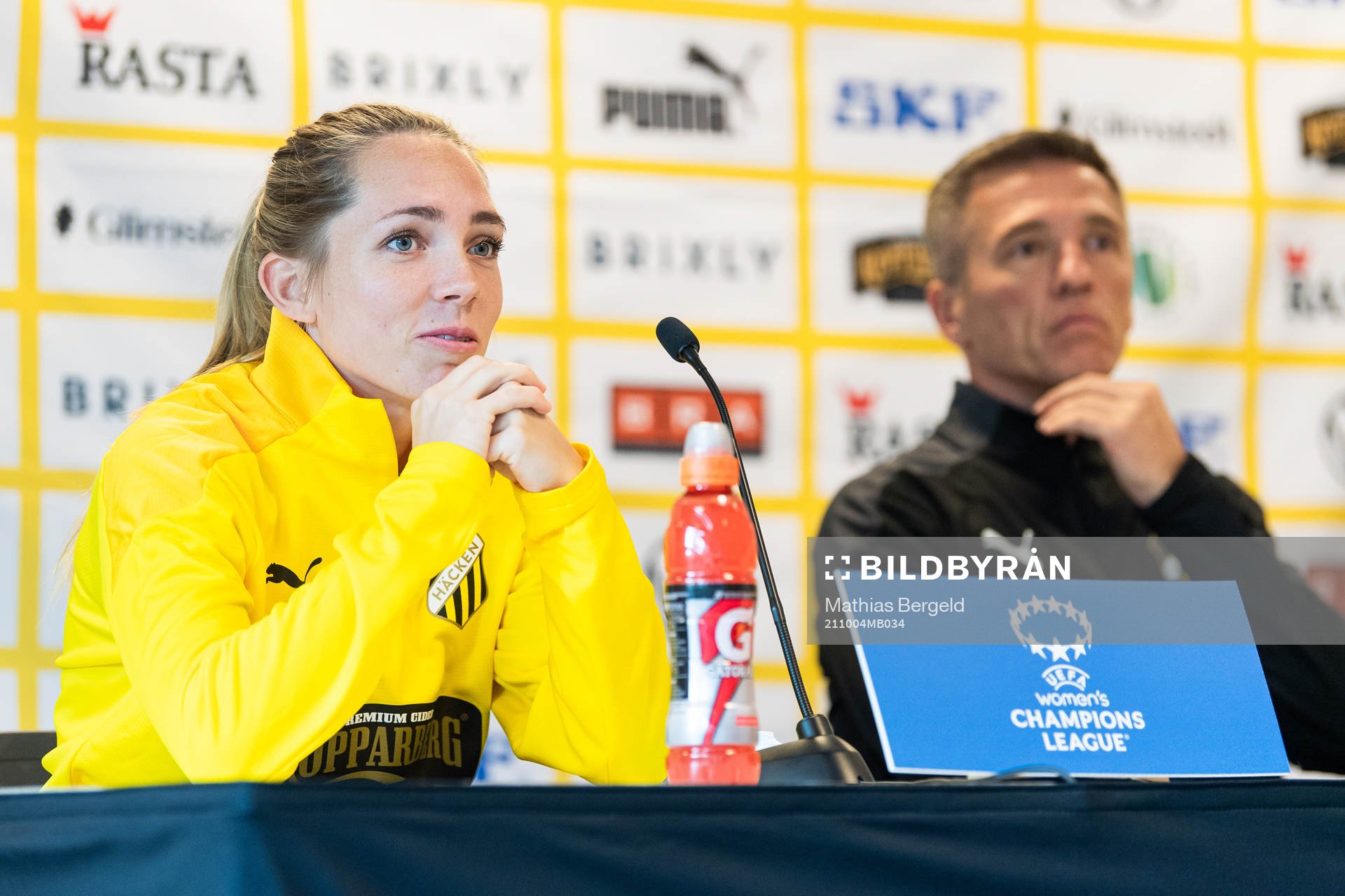 Elin Rubensson during a press conference with Häcken on October 4, 2021 in Gothenburg. 