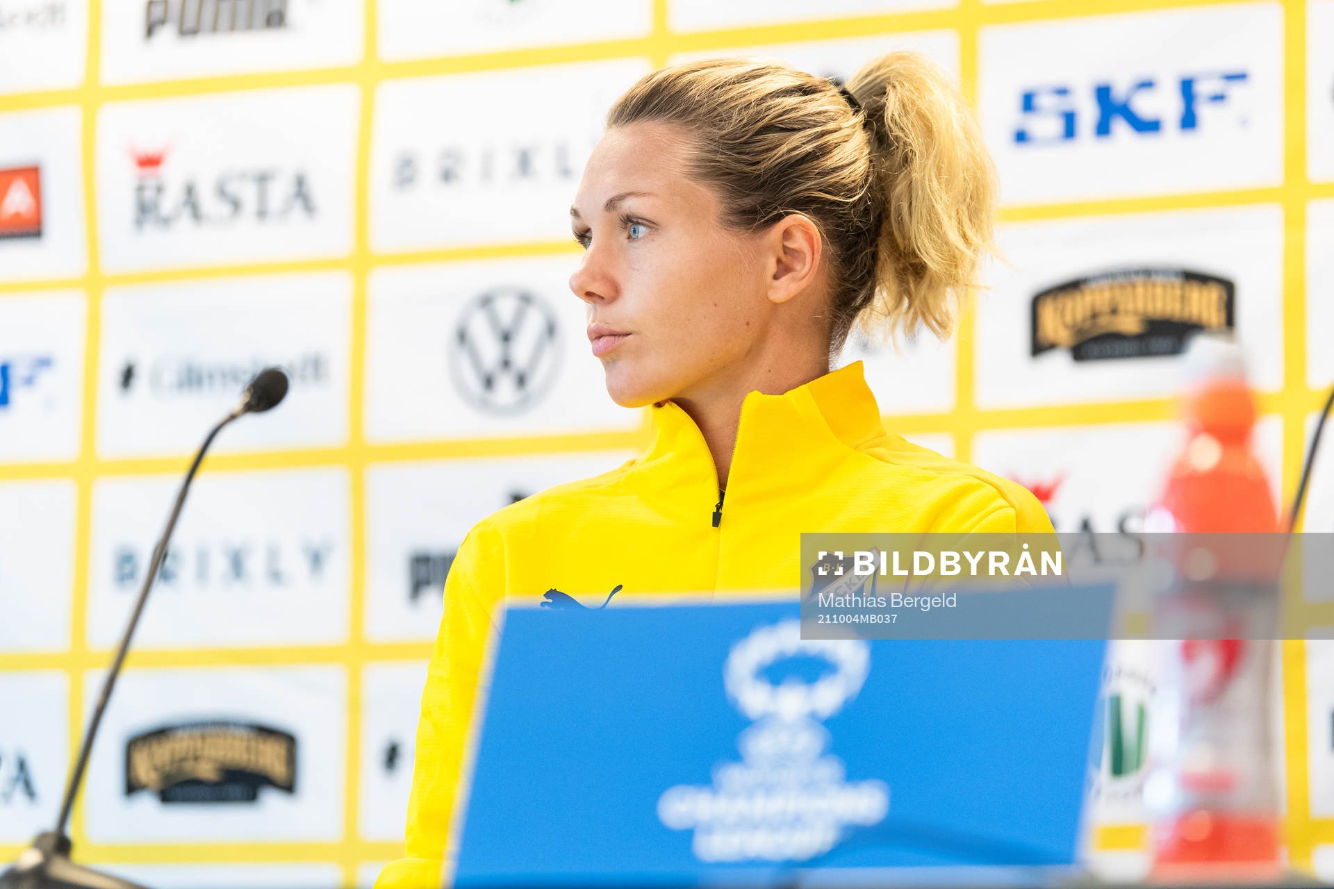 Goalkeeper Jennifer Falk  during a press conference with Häcken on October 4, 2021 in Gothenburg. 