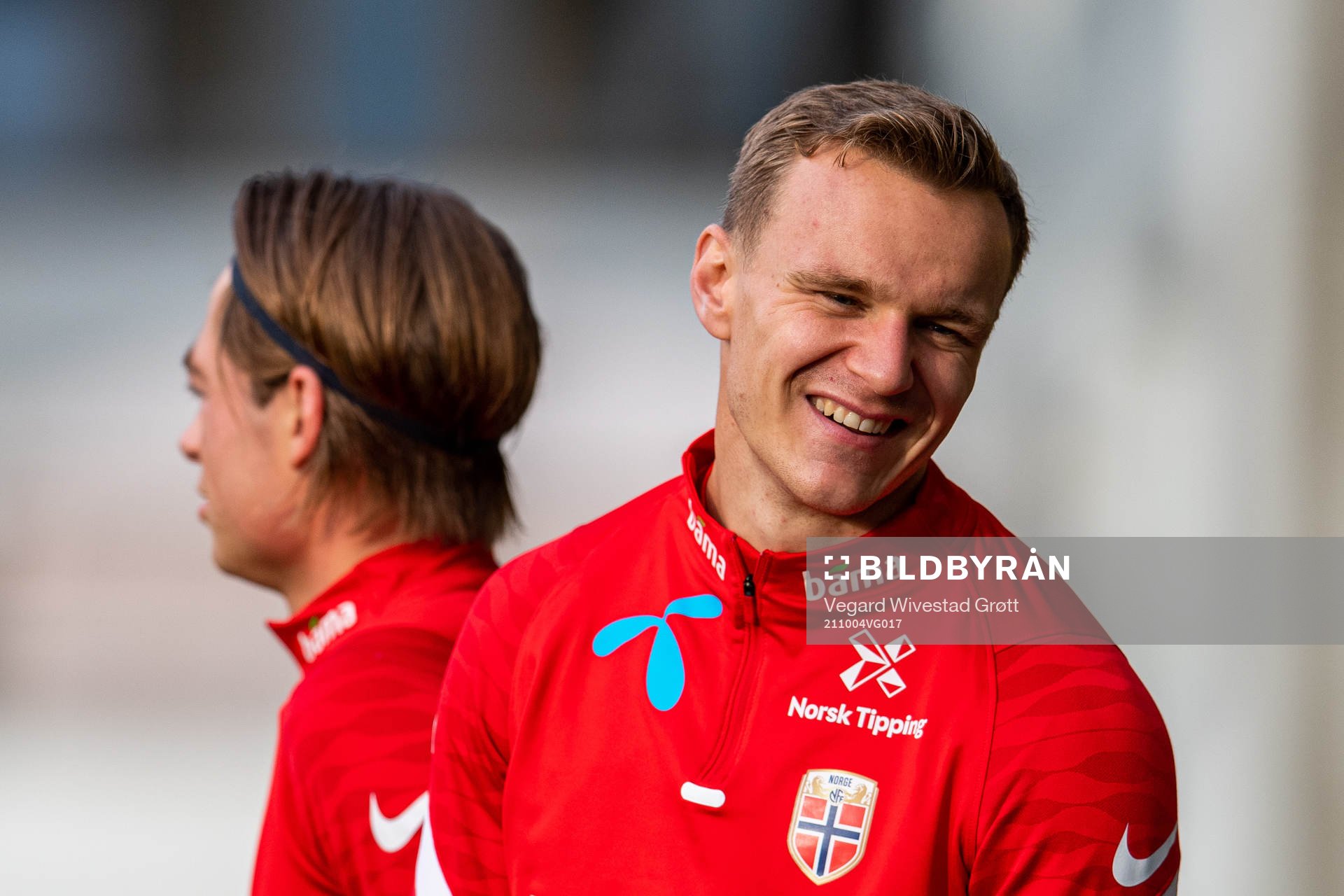 Marius Lode of the Norwegian national football team