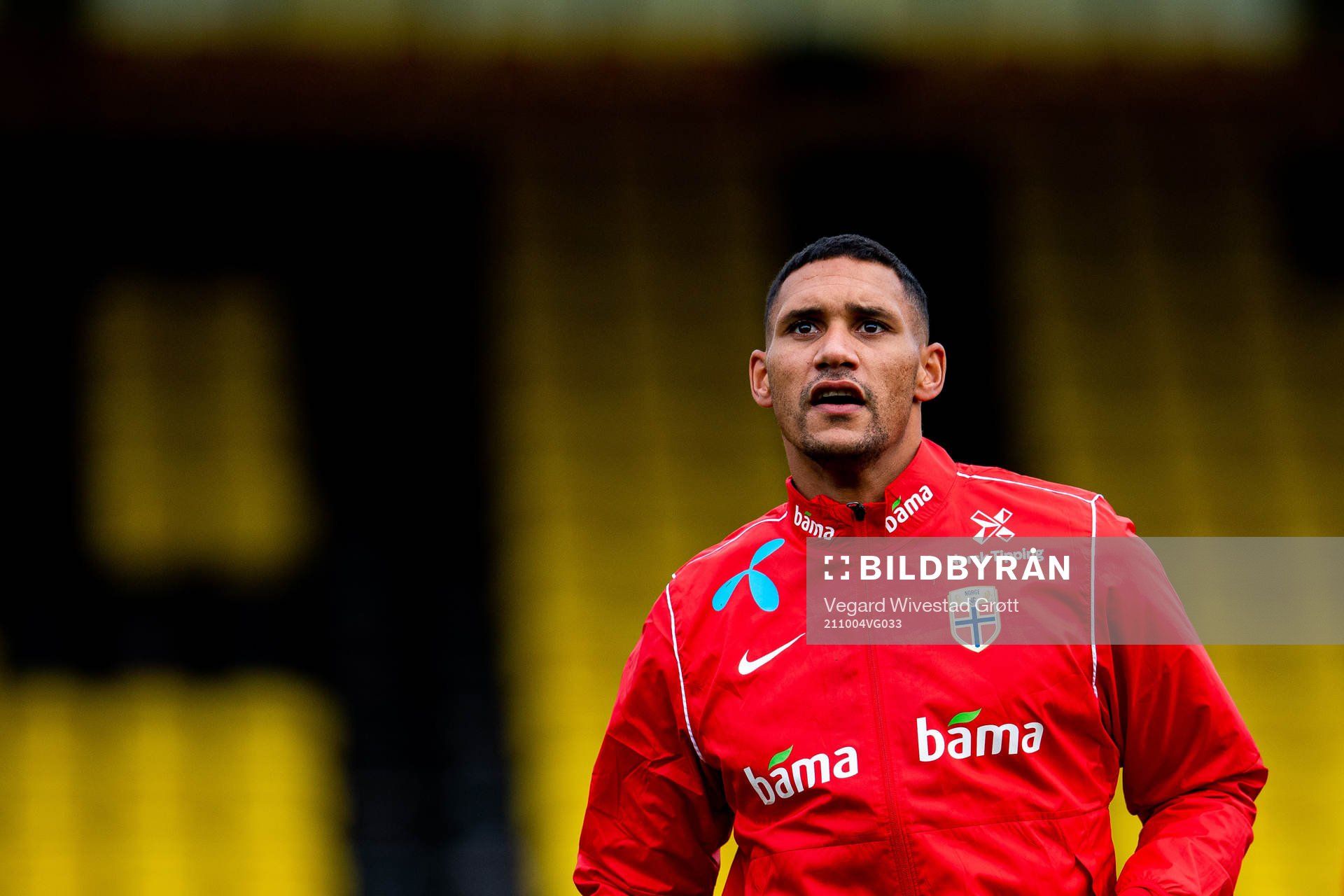 Ruben Gabrielsen of the Norwegian national football team during a training session on October 4, 2021 in Lillestrøm. 