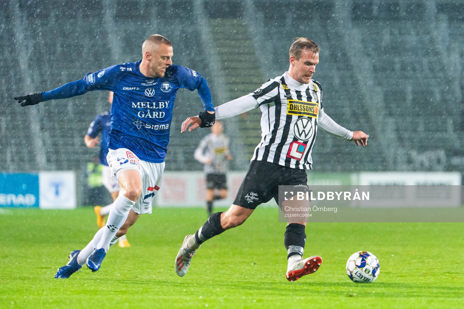 Trelleborgs Mattias Håkansson och Landskronas Linus Olsson