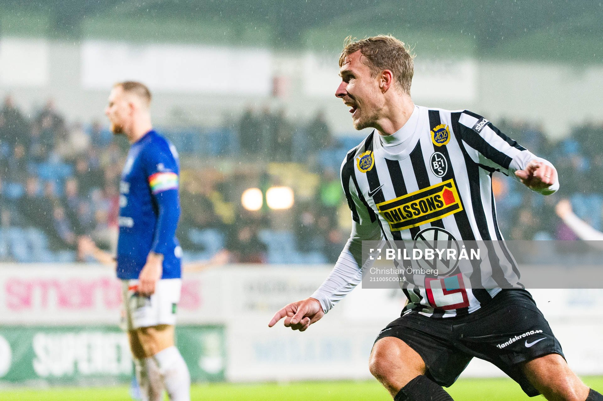 Landskronas Linus Olsson jublar