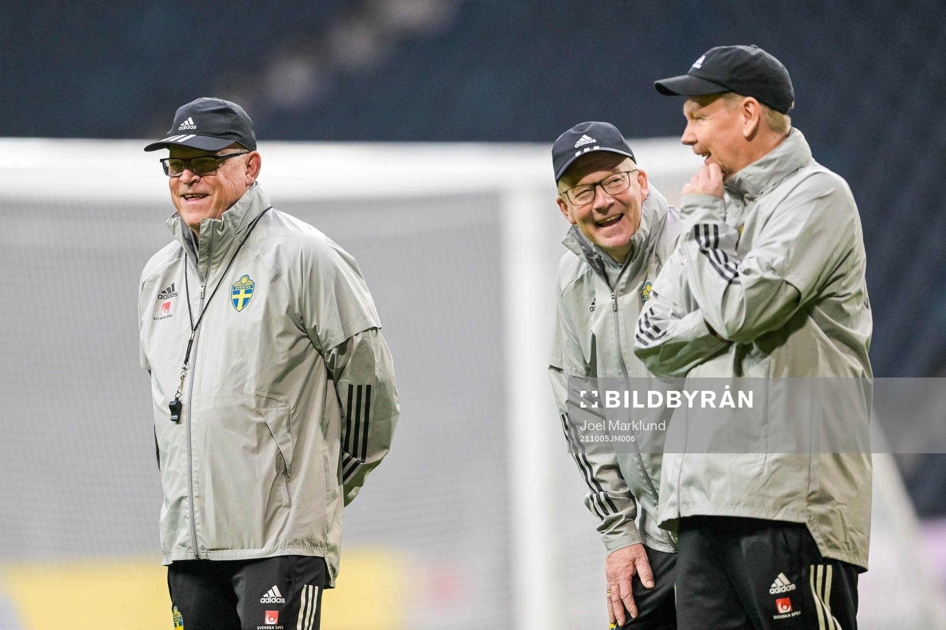 head coach Janne Andersson, Lasse Jacobsson and assistant