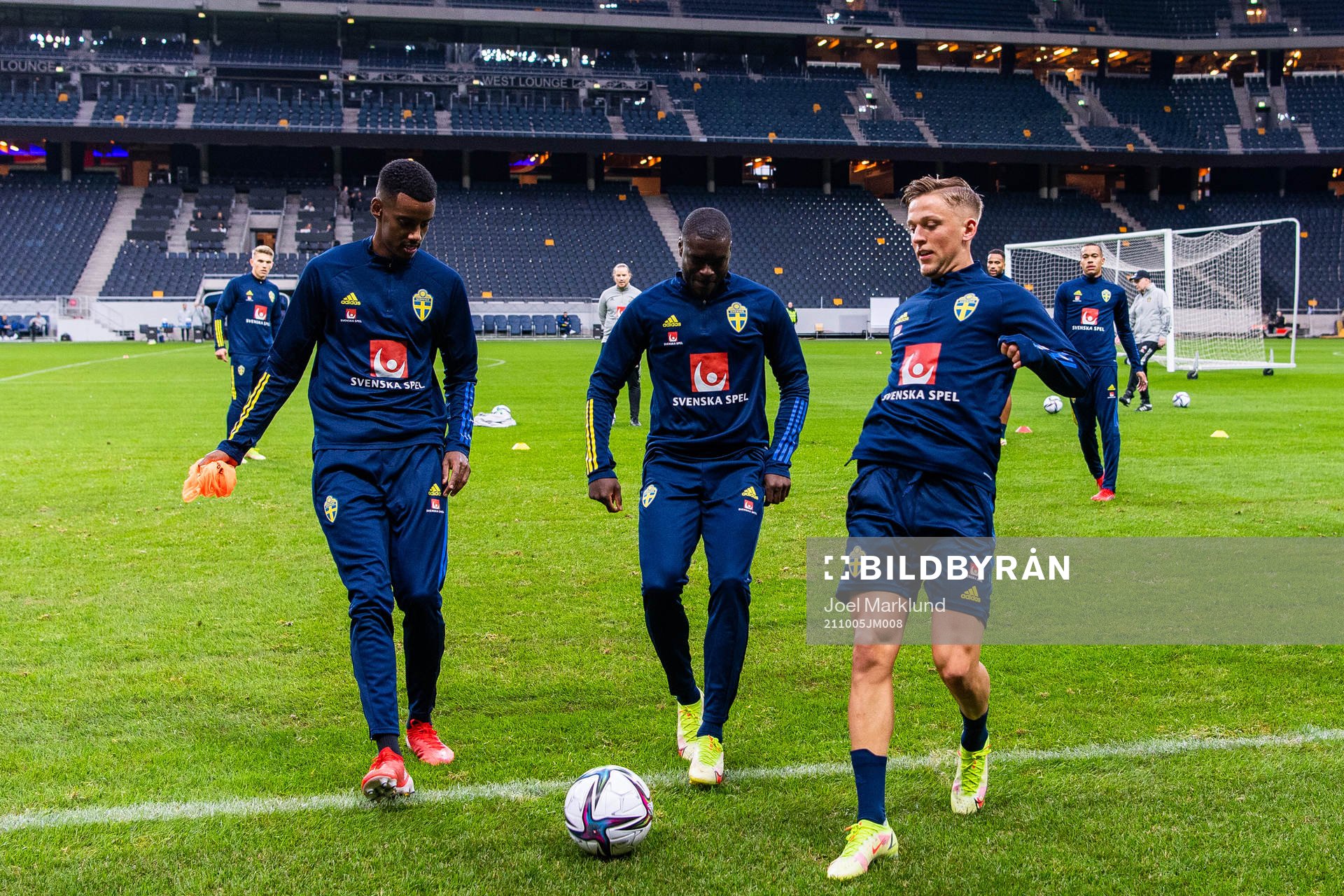 Alexander Isak, Ken Sema and Jesper Karlsson of the Swedish