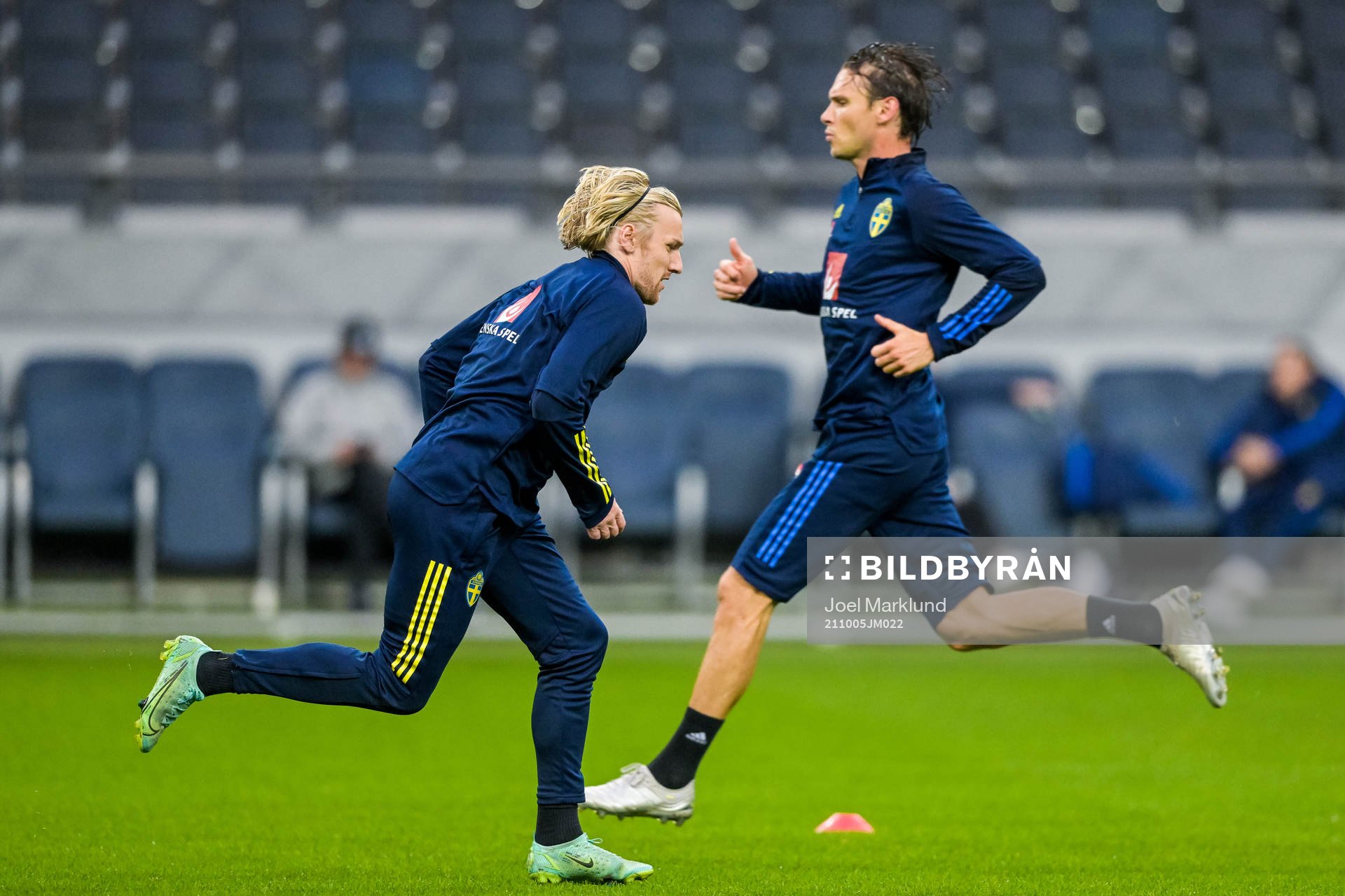 Emil Forsberg and Albin Ekdal of the Swedish national
