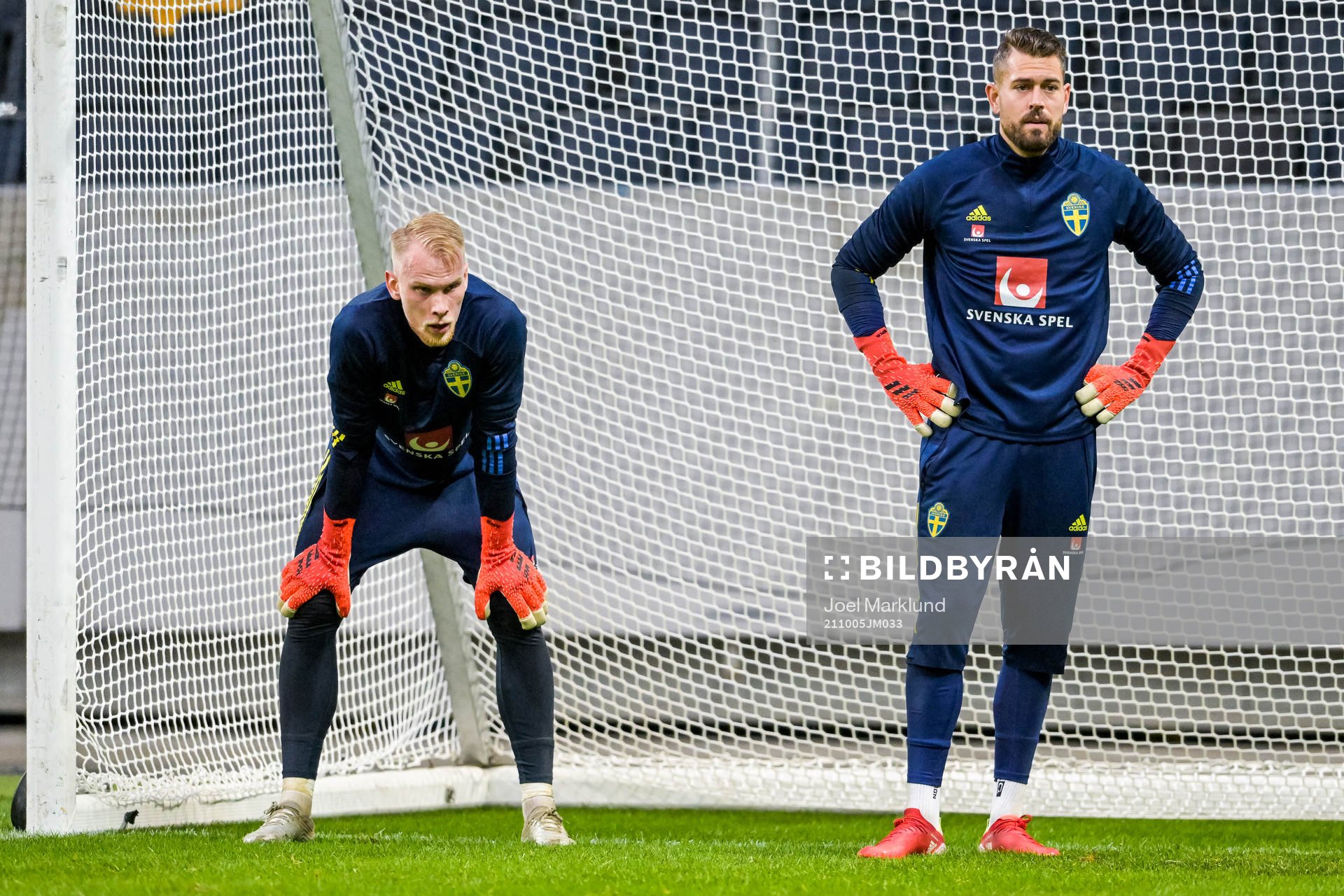 Goalkeeper Pontus Dahlberg and goalkeeper Kristoffer
