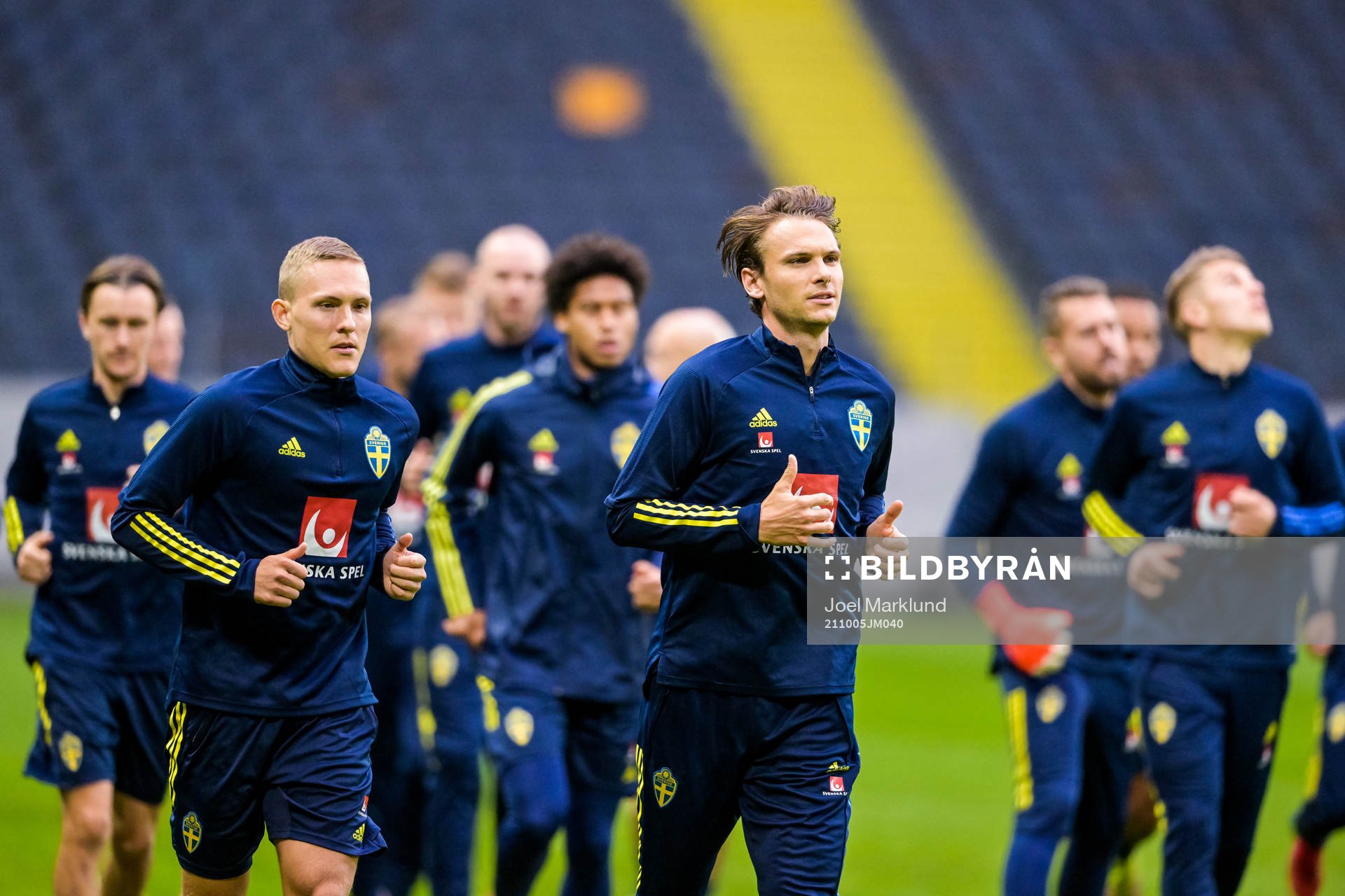 Ludwig Augustinsson and Albin Ekdal of the Swedish national