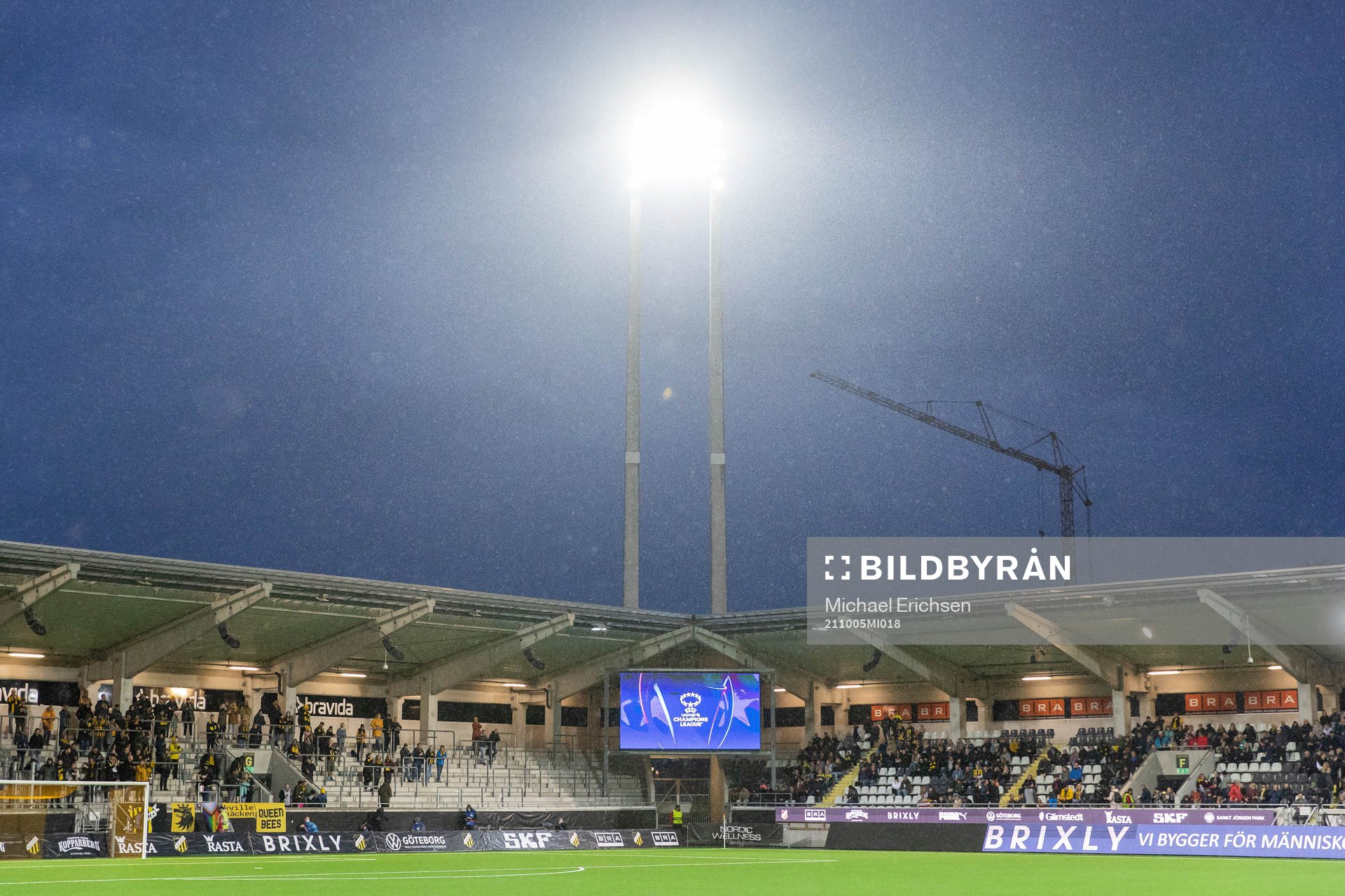Bravida Arena ahead of the UEFA Women's Champions League football match between Häcken and Lyon on October 5, 2021 in Gothenburg.