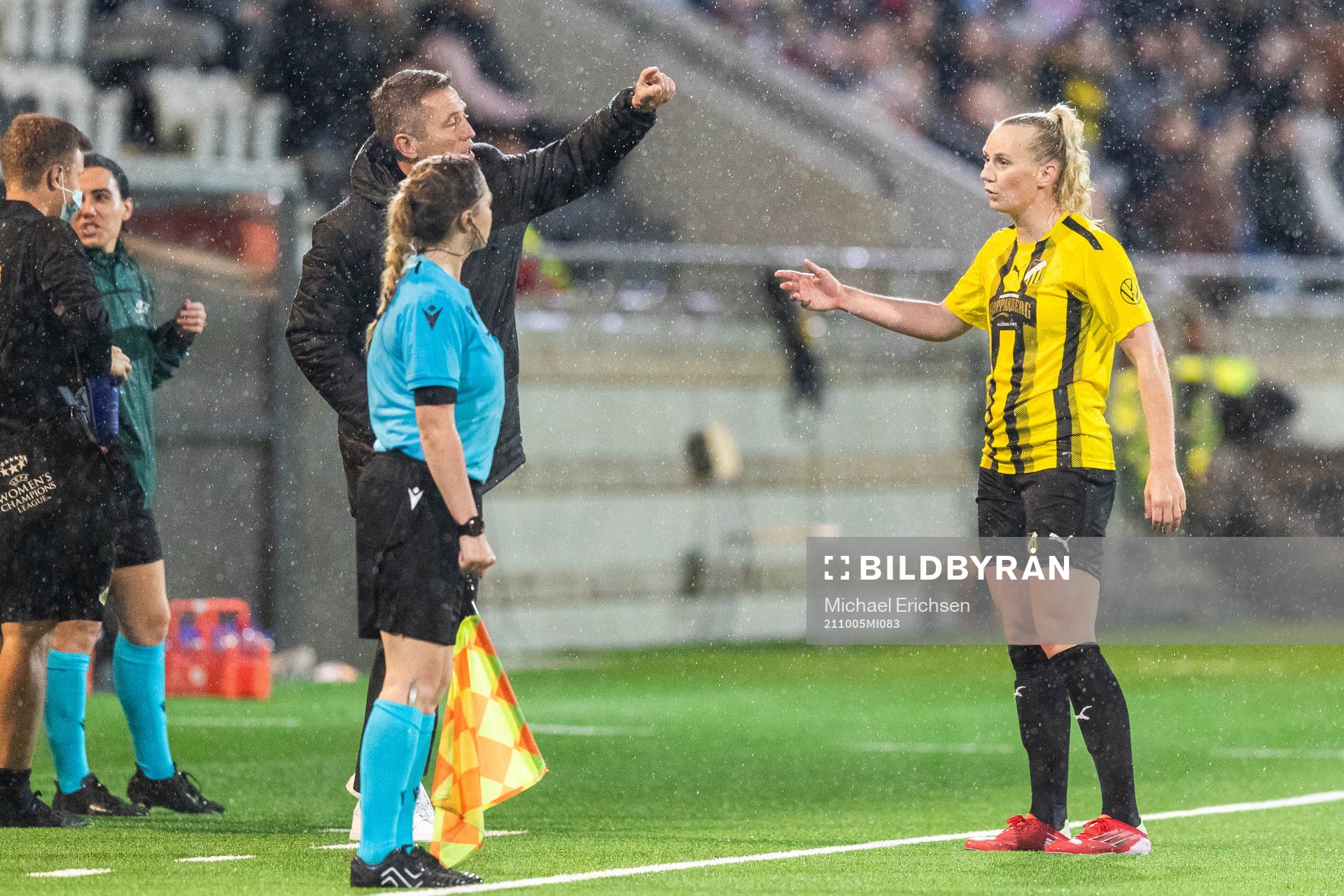 Mats Gren, head coach, and Stina Blackstenius of Häcken