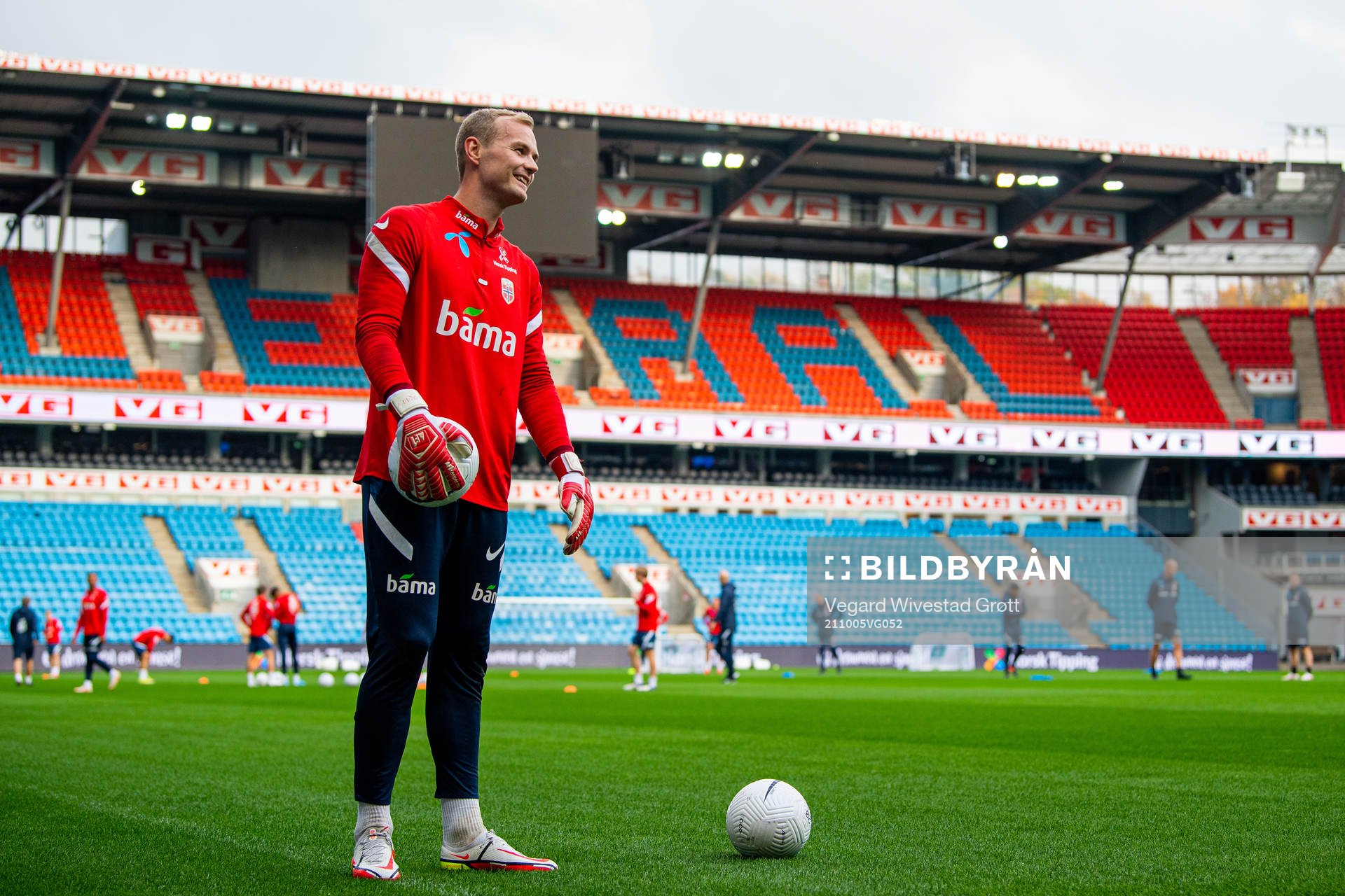 Goalkeeper Viljar Myhra of the Norwegian national football