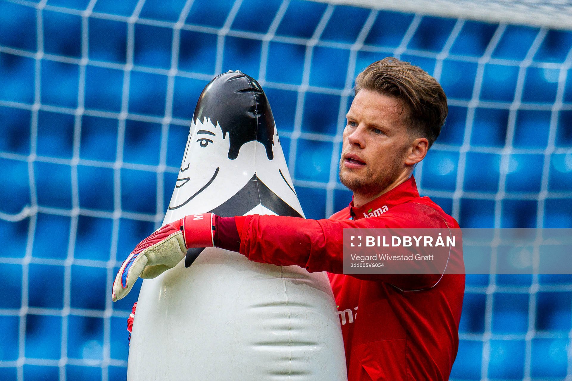 Goalkeeper Ørjan Håskjold Nyland of the Norwegian