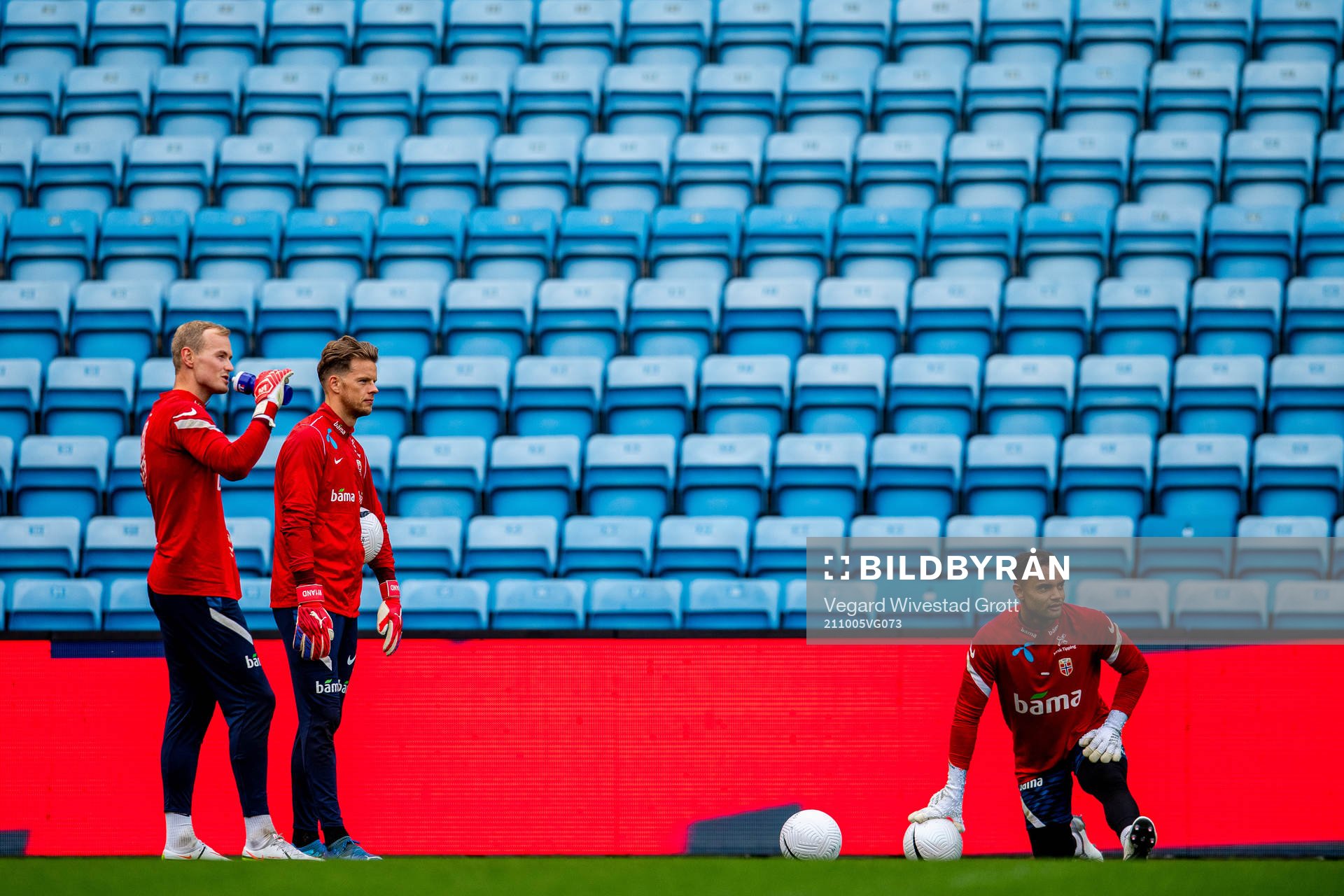 Goalkeepers Viljar Myhra, Ørjan Håskjold Nyland and Sten