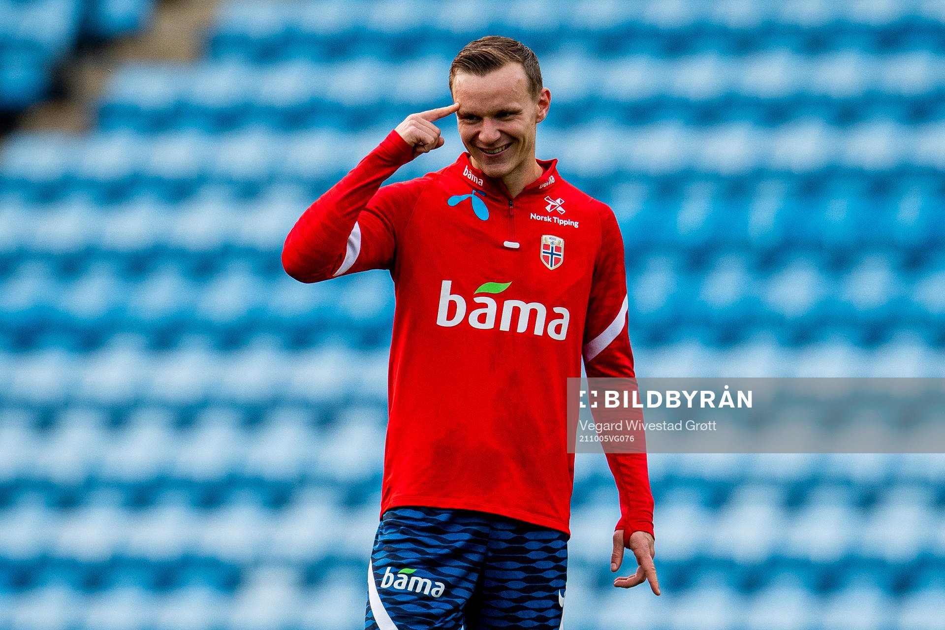 Marius Lode of the Norwegian national football team