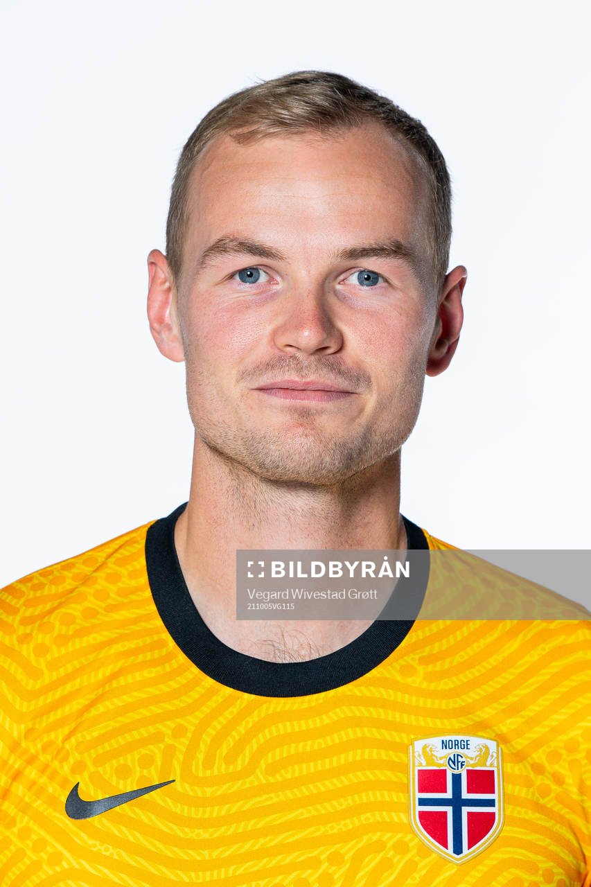 Goalkeeper Viljar Myhra of the Norwegian national football