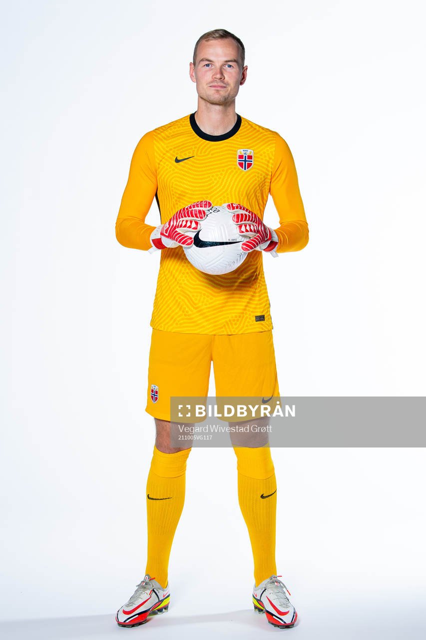 Goalkeeper Viljar Myhra of the Norwegian national football