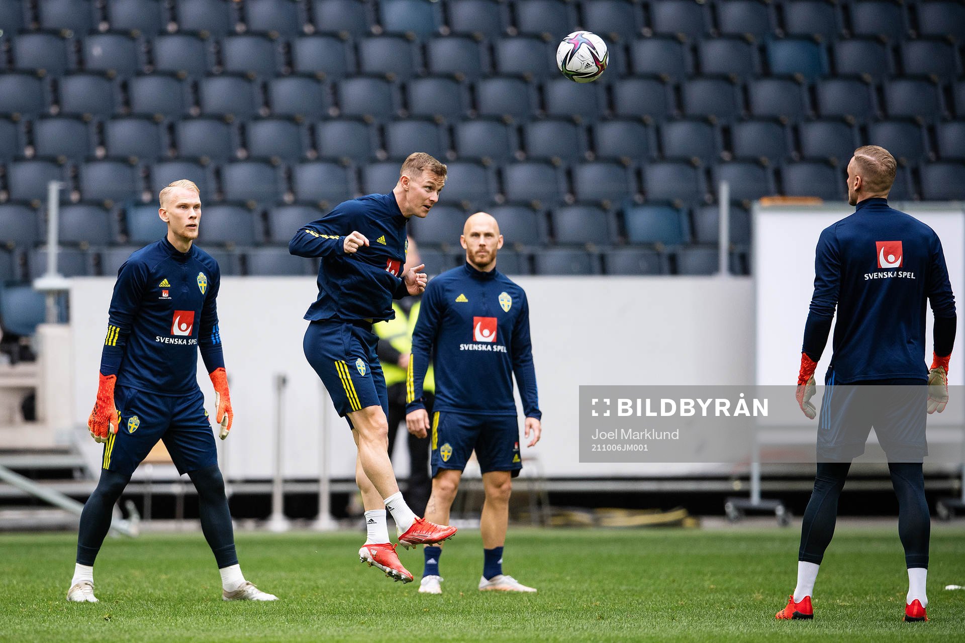 goalkeeper Pontus Dahlberg, Emil Krafth and Magnus Eriksson