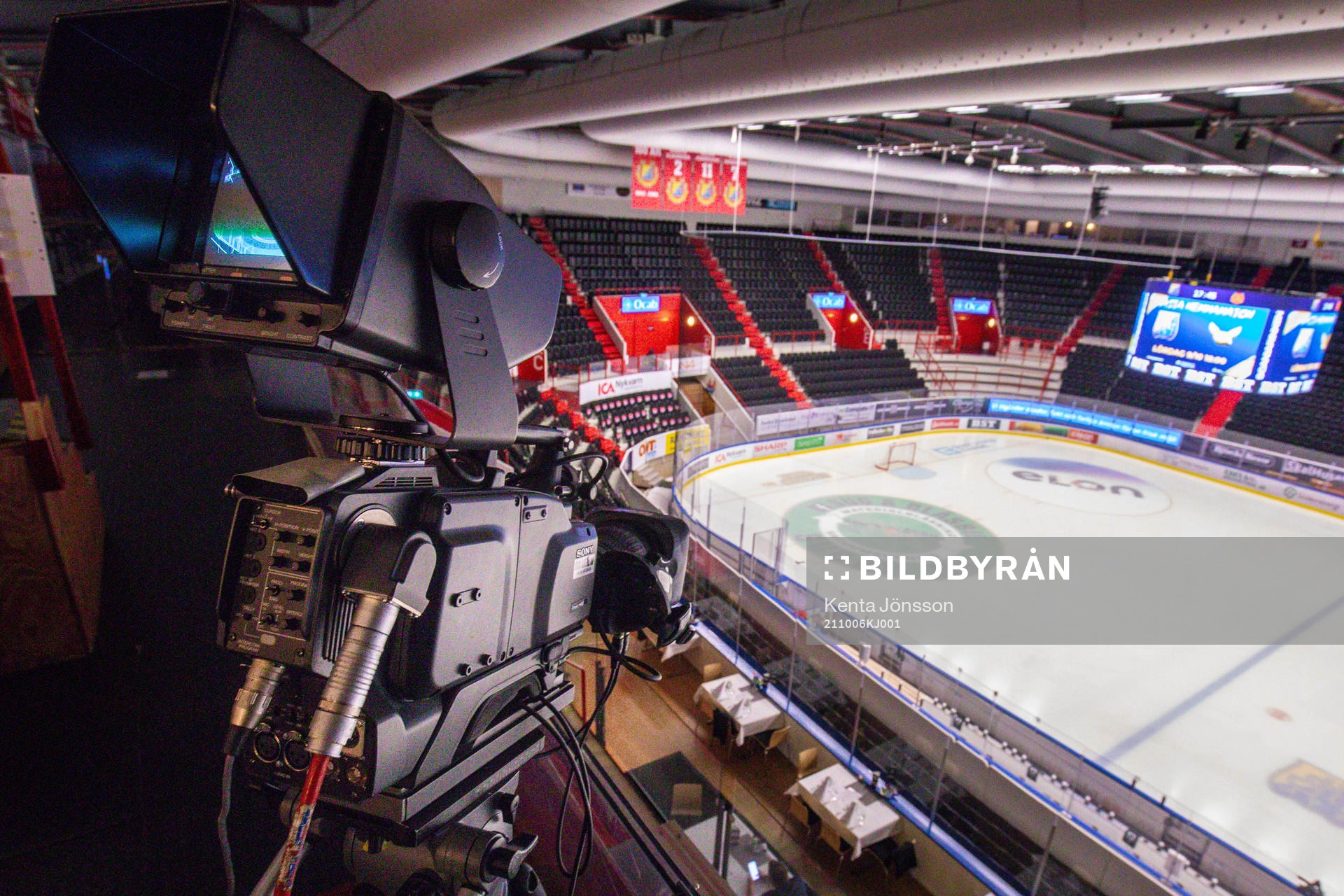 En TV-kamera i Scaniarinken
