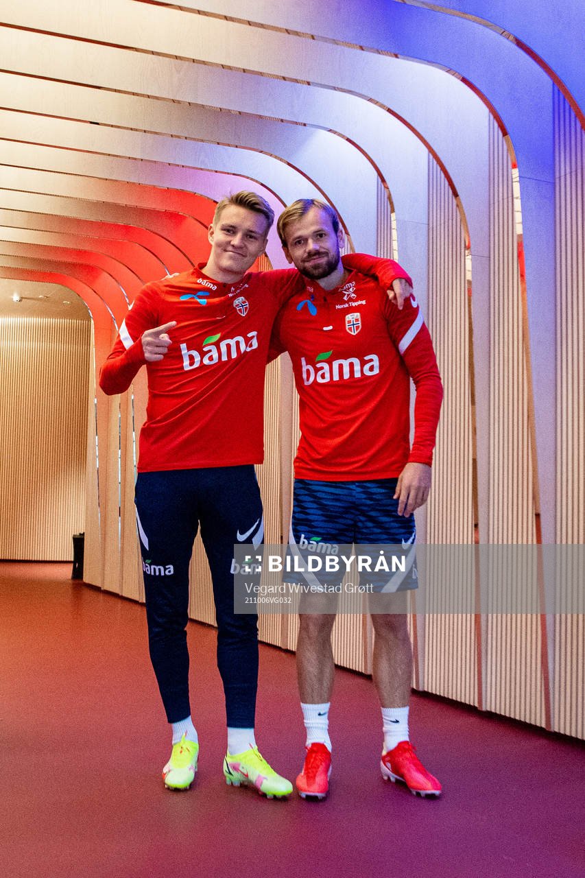 Martin Ødegaard and Iver Fossum of the Norwegian national