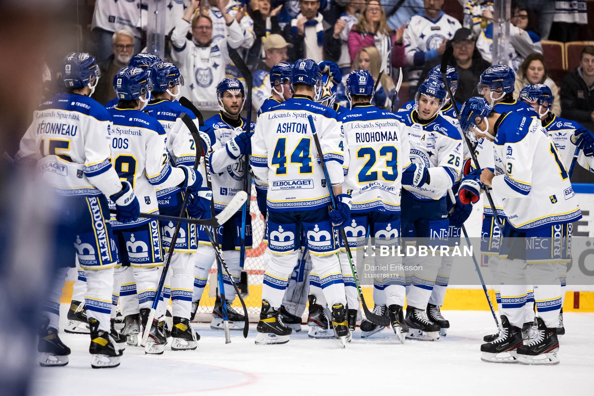 Leksands spelarna jublar