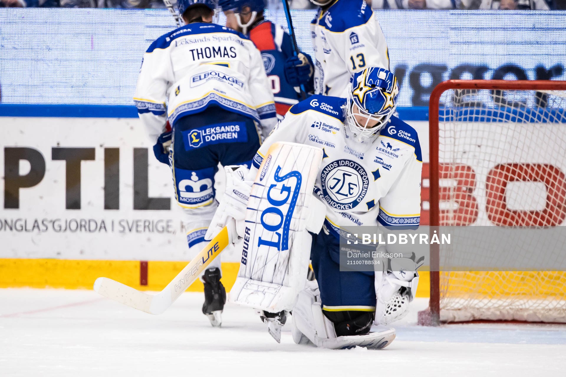 Leksands målvakt Kasimir Kaskisuo deppar