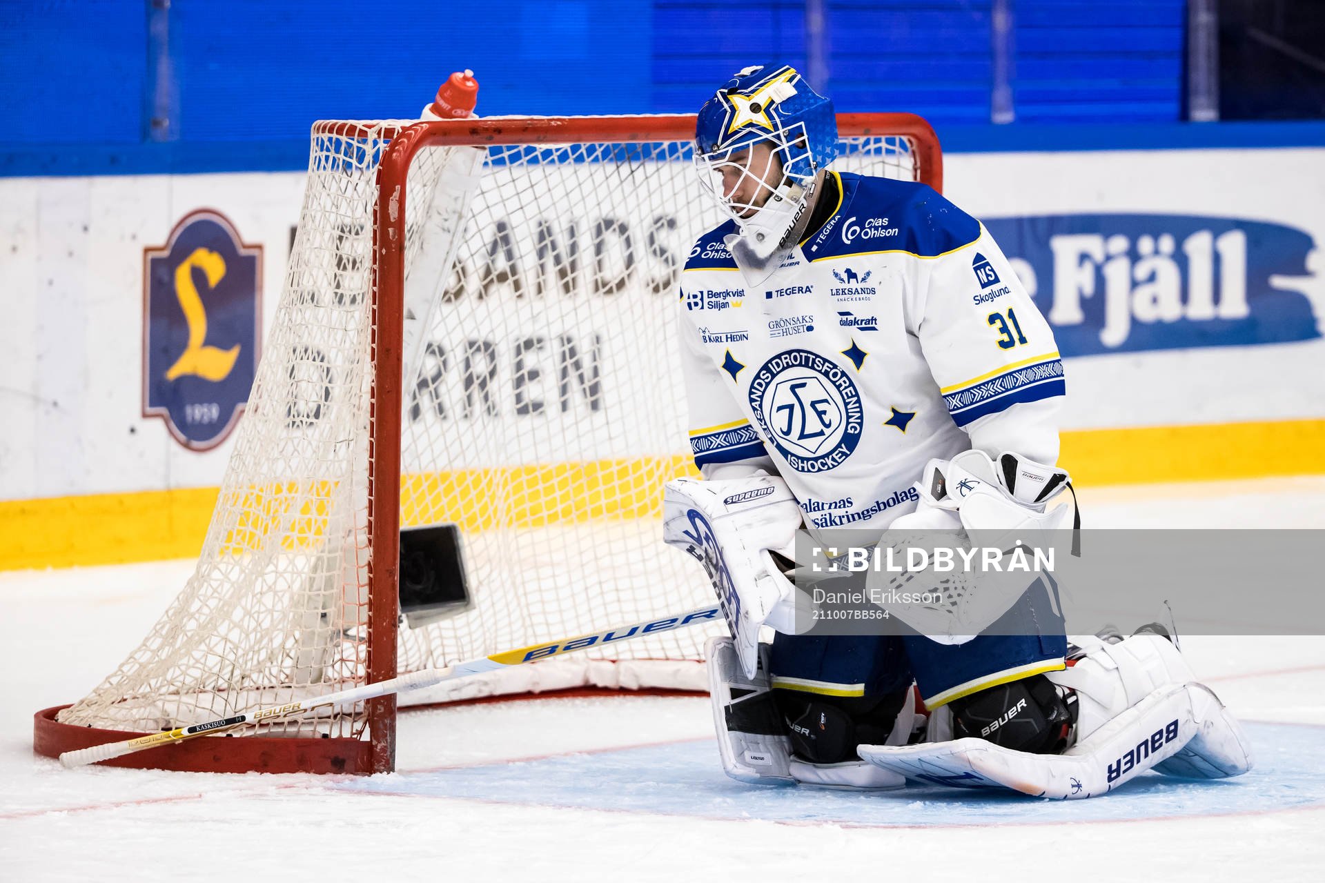Leksands målvakt Kasimir Kaskisuo deppar