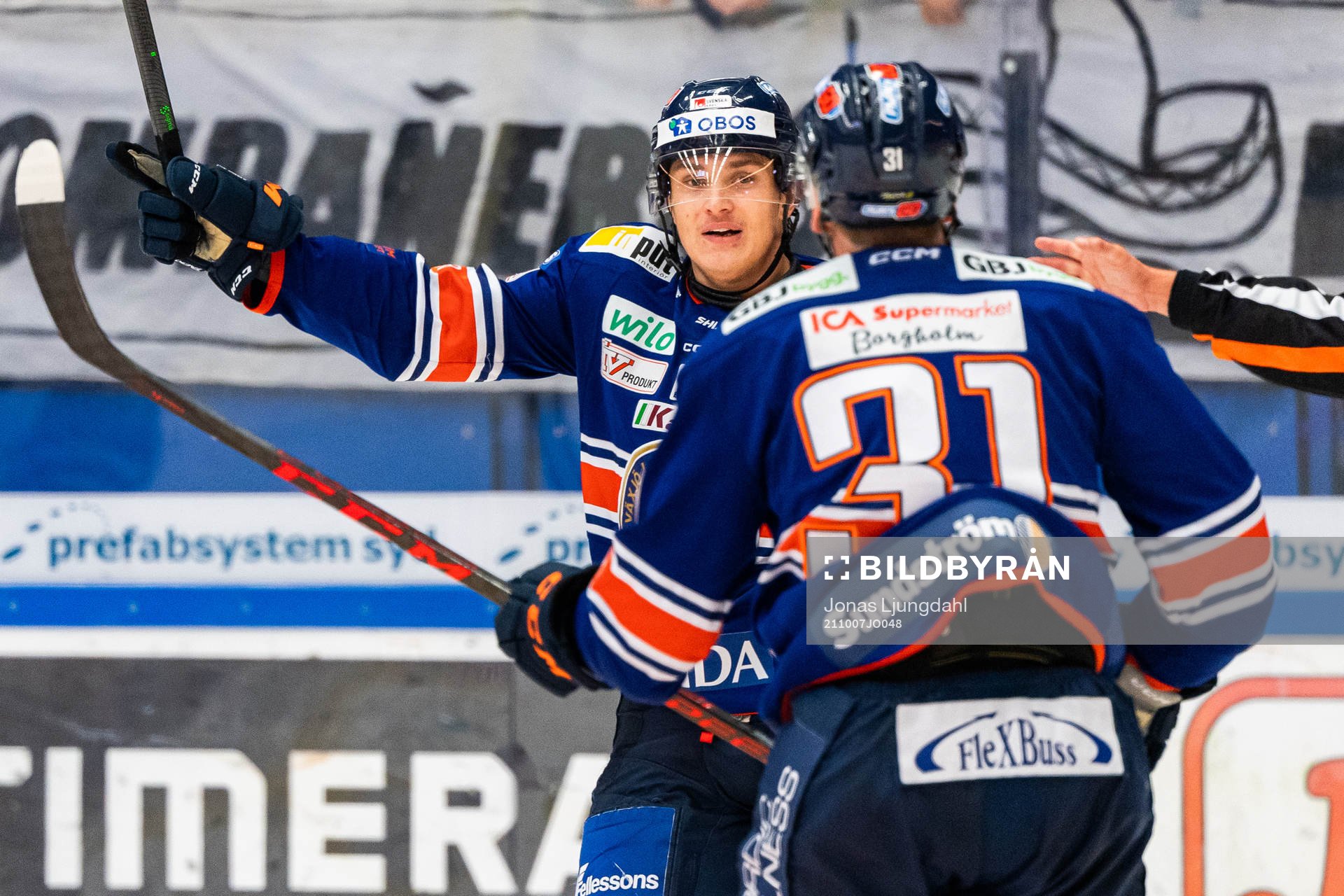 Växjös Pontus Holmberg jublar