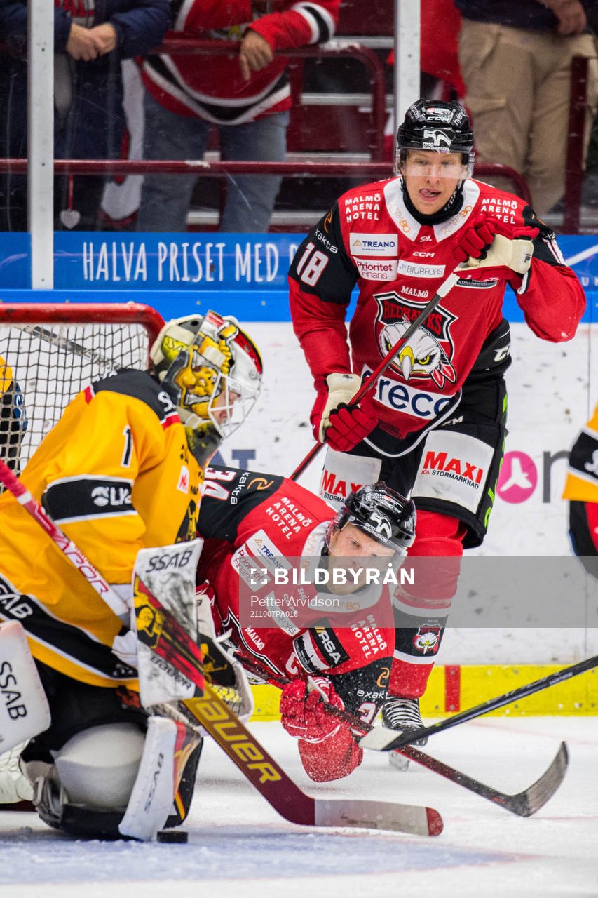 Malmö Redhawks Carl Söderberg och Marcus Sylvegård oroar