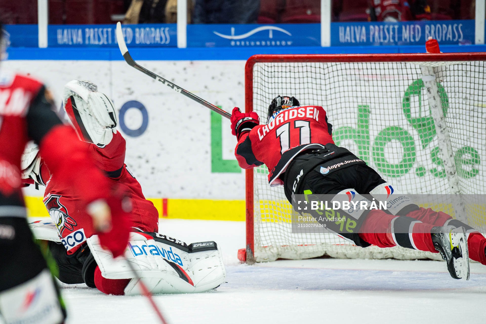 Malmö Redhawks målvakt Daniel Marmenlind och Markus