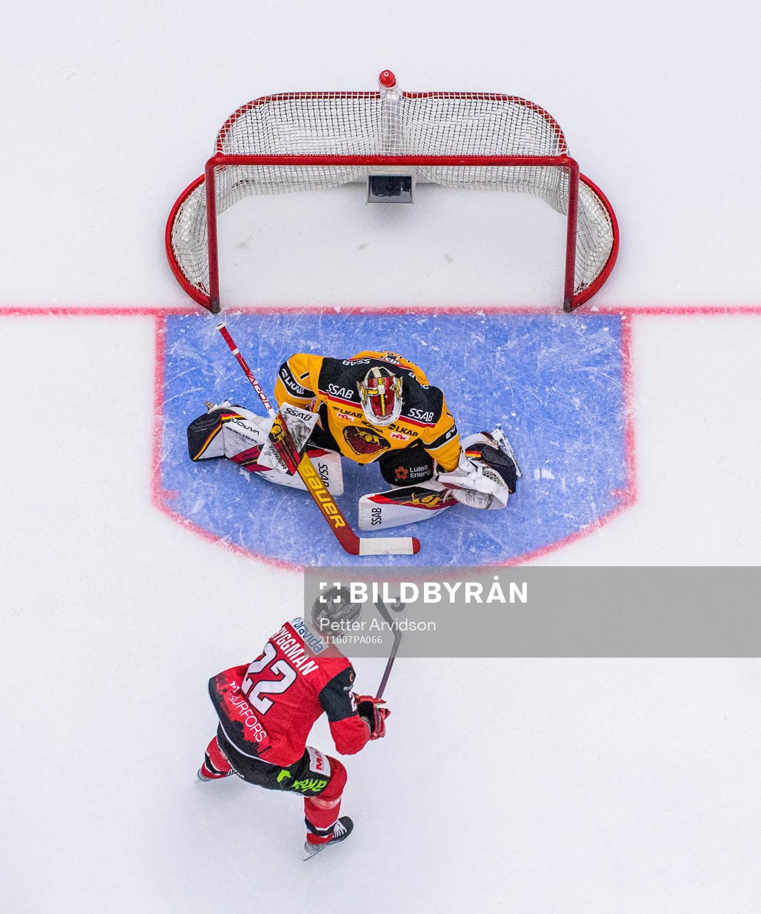 Malmö Redhawks Lars Bryggman oroar mot Luleås målvakt