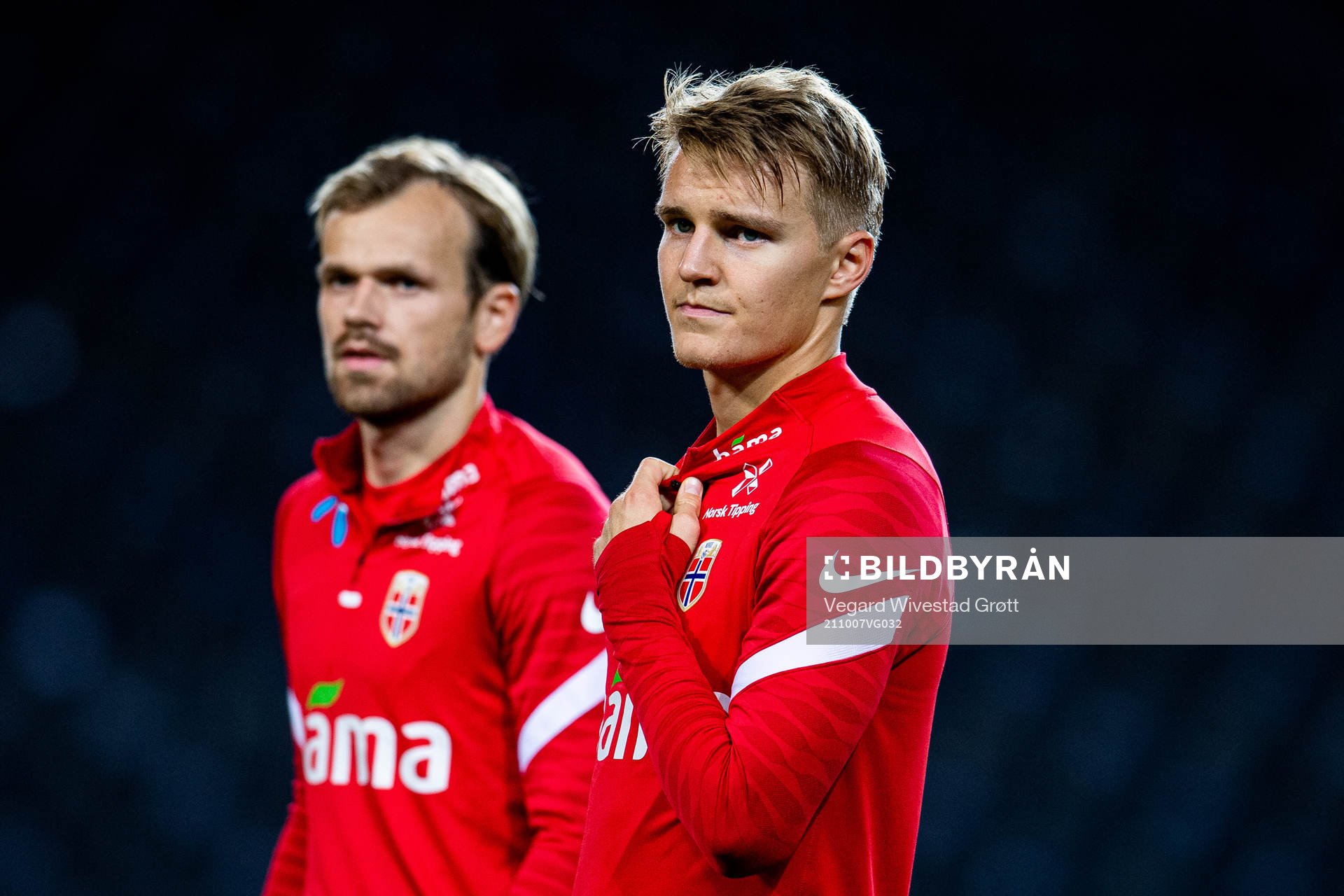 Martin Ødegaard and Iver Fossum of the Norwegian national