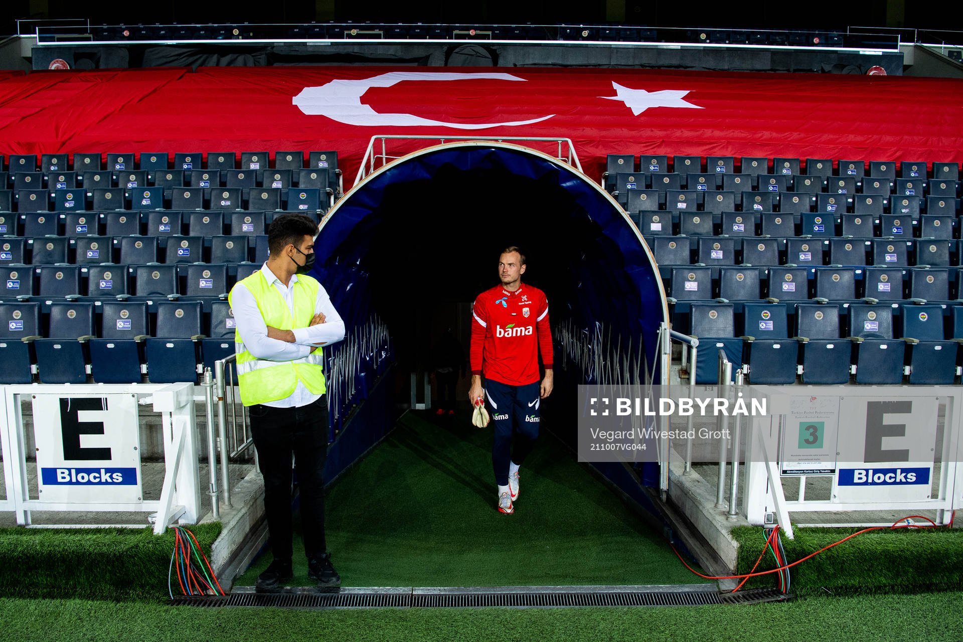 Goalkeeper Viljar Myhra of the Norwegian national football