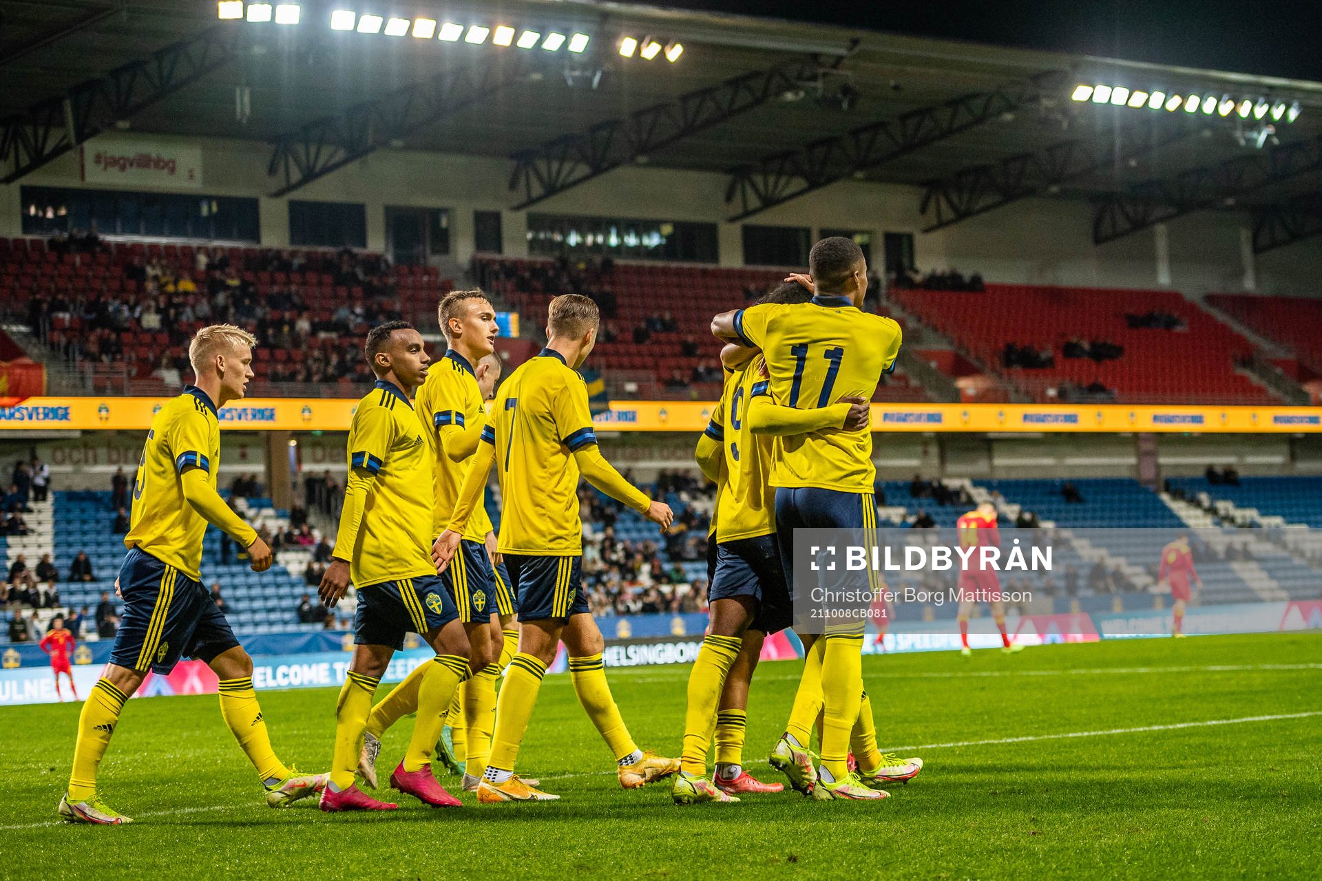 Players of Sweden celebrate