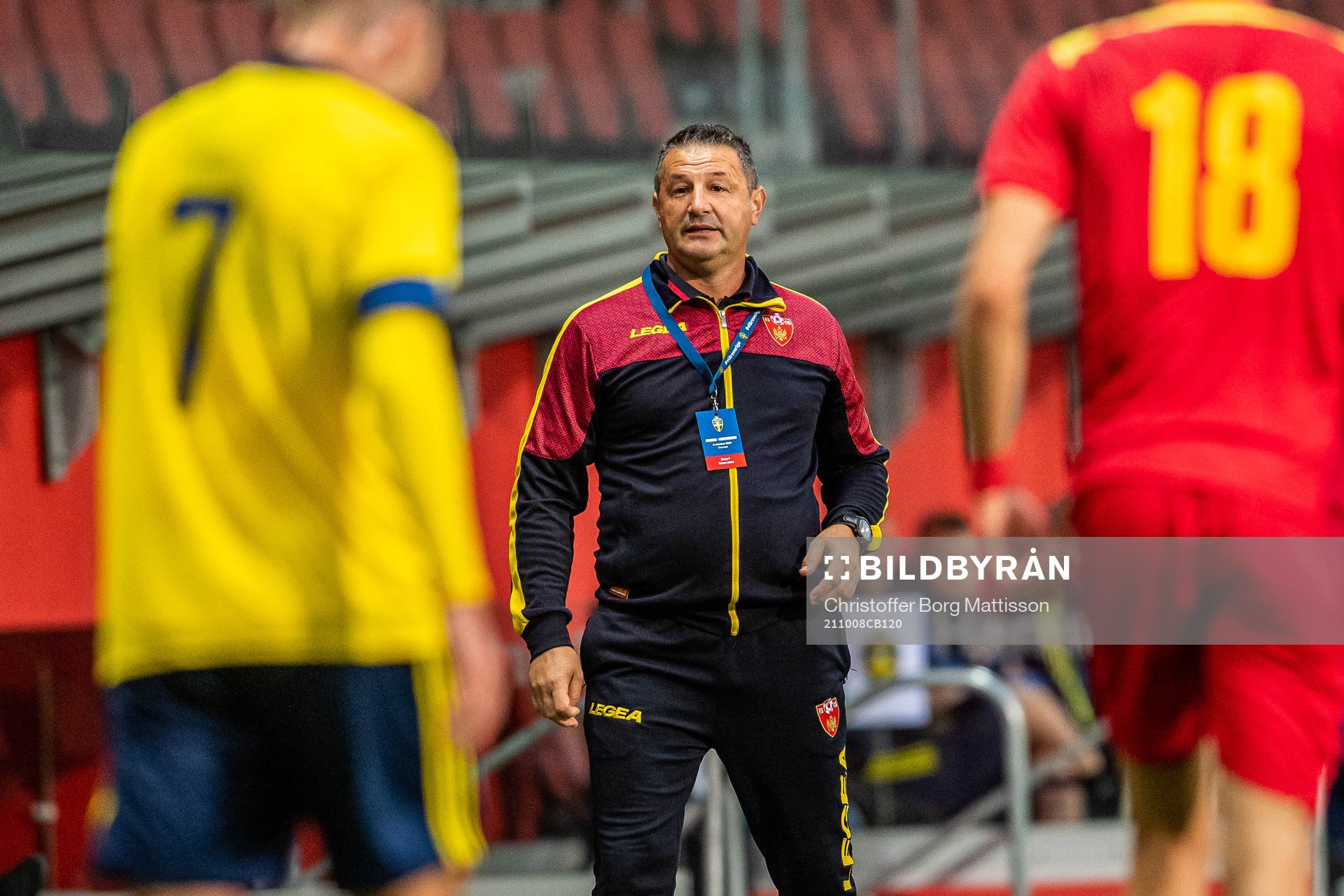 Head coach Miodrag Vukotic of Montenegro