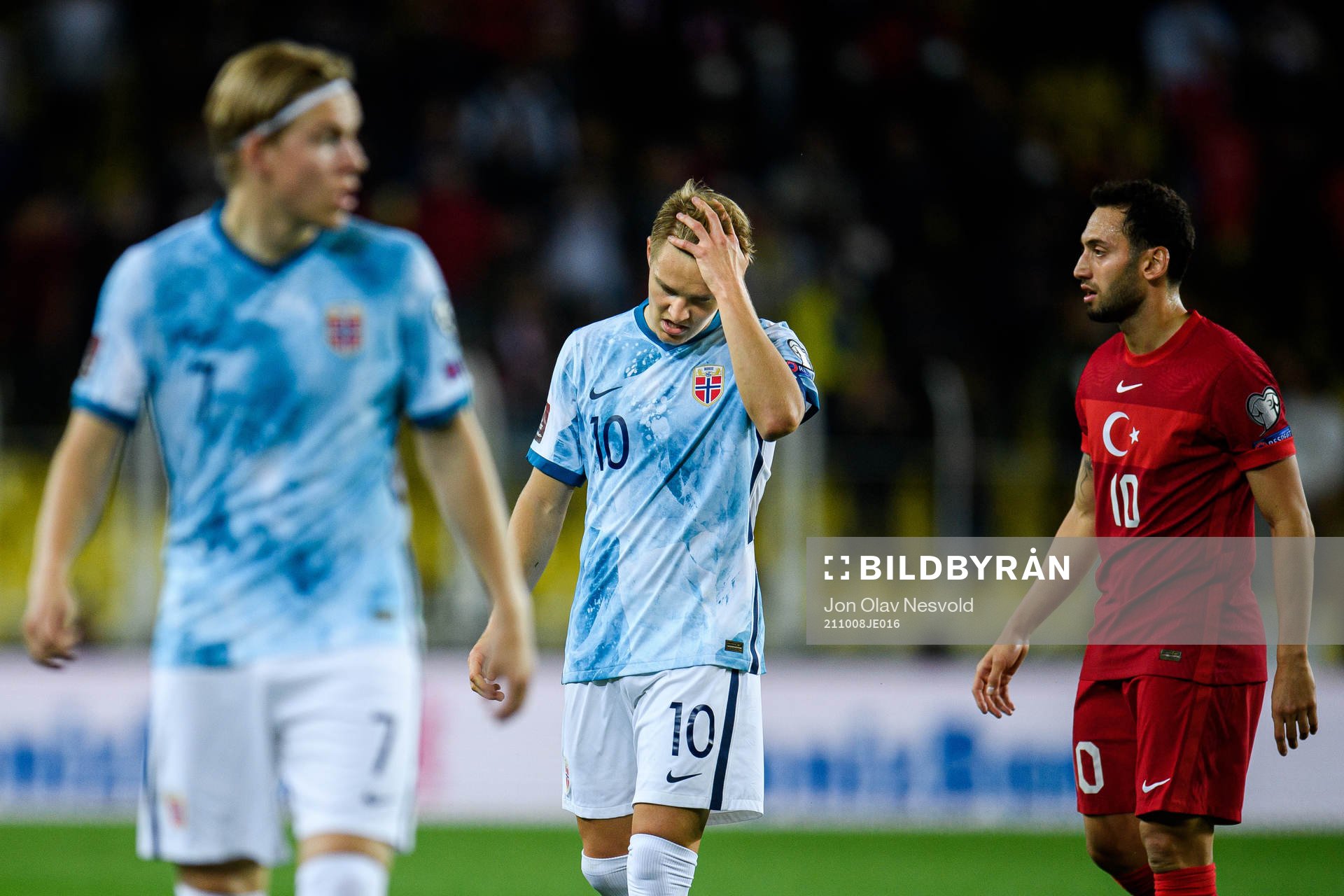 Martin Ødegaard of Norway looks dejected