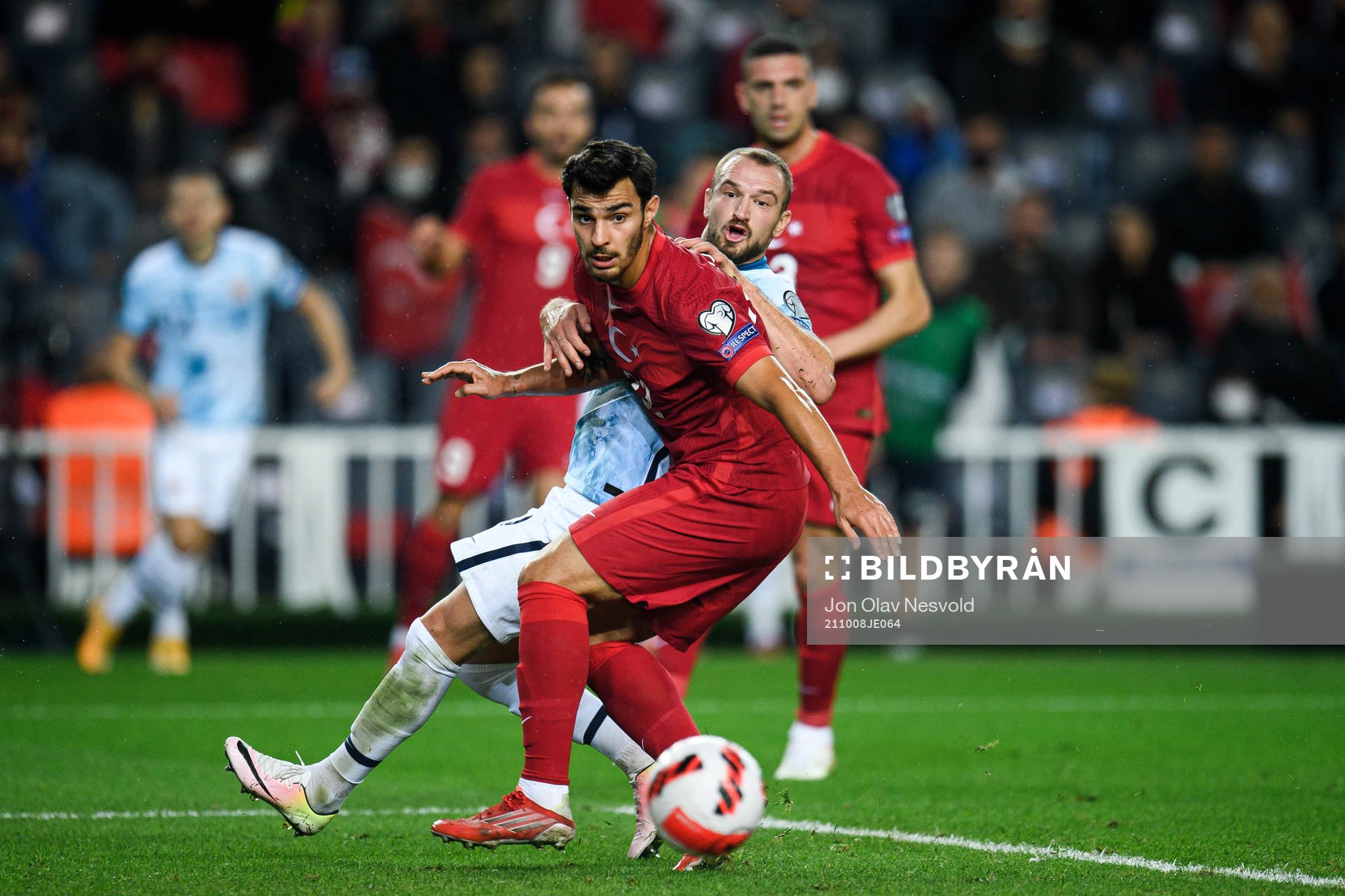 Veton Berisha of Norway and Kaan Ayhan of Turkey
