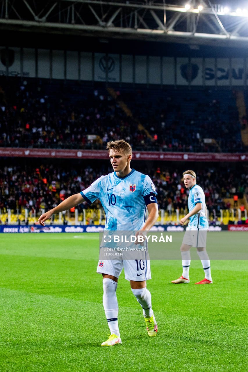 Martin Ødegaard of Norway looks dejected