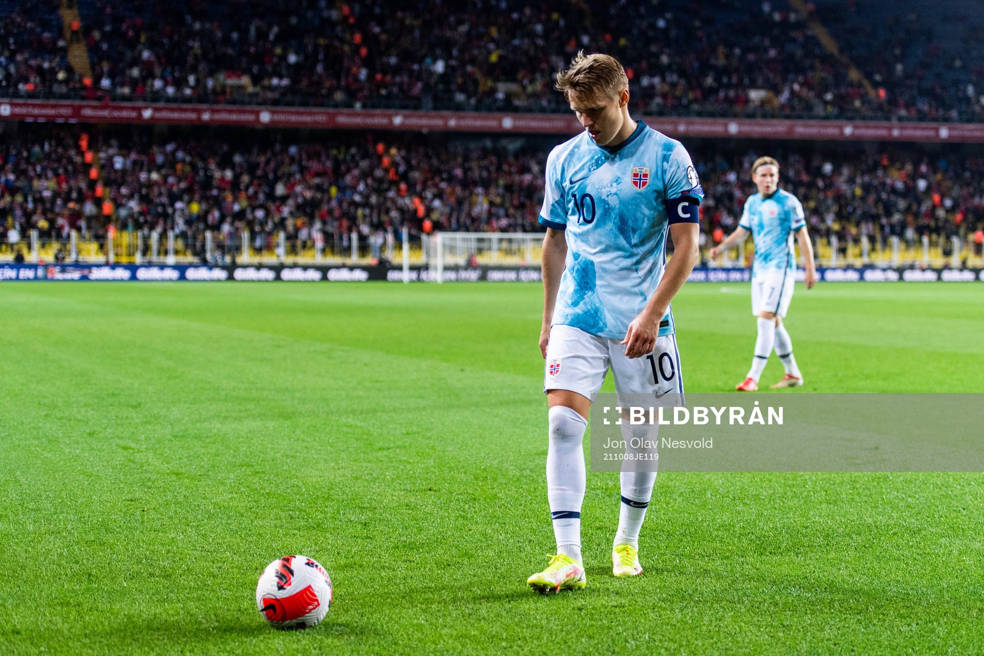 Martin Ødegaard of Norway looks dejected